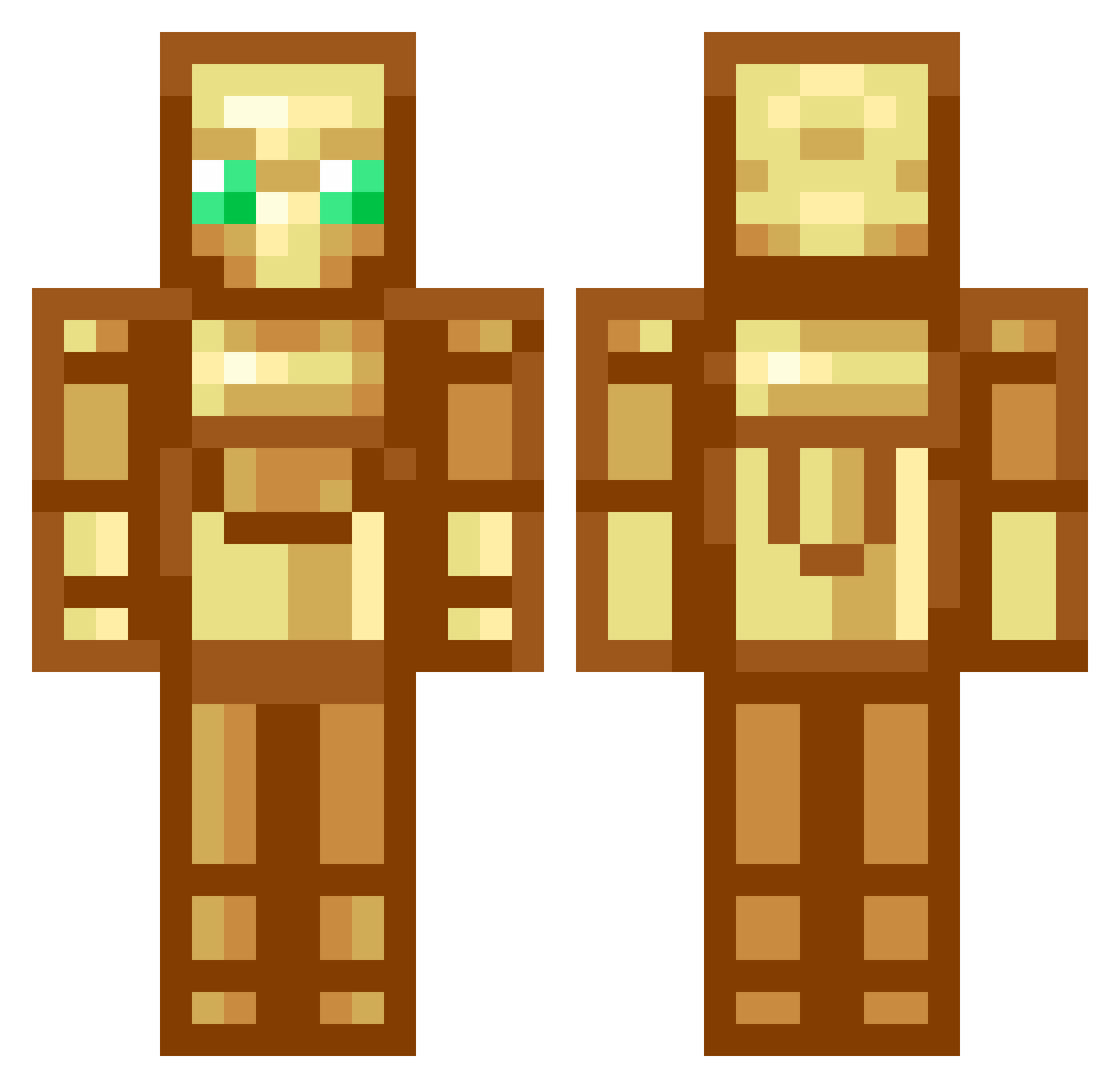 SkittleSumss Minecraft skin, front and back view