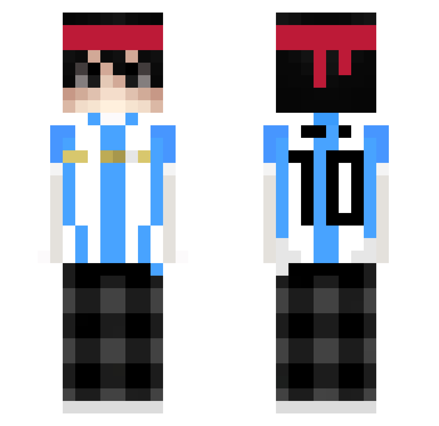 DiestroxxMC_ Minecraft skin, front and back view