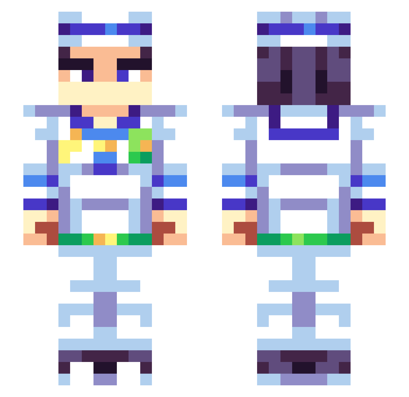 Federikk2022 Minecraft skin, front and back view