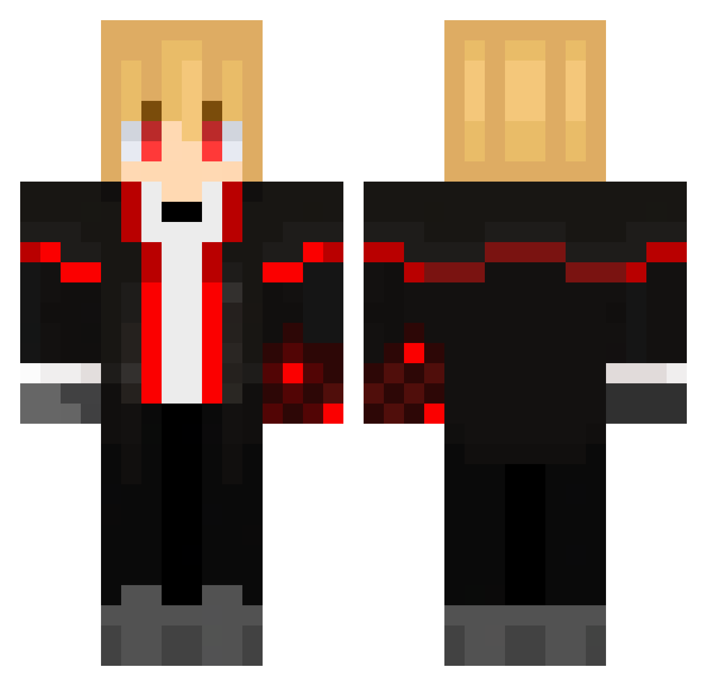 Henski_Elendheim Minecraft skin, front and back view