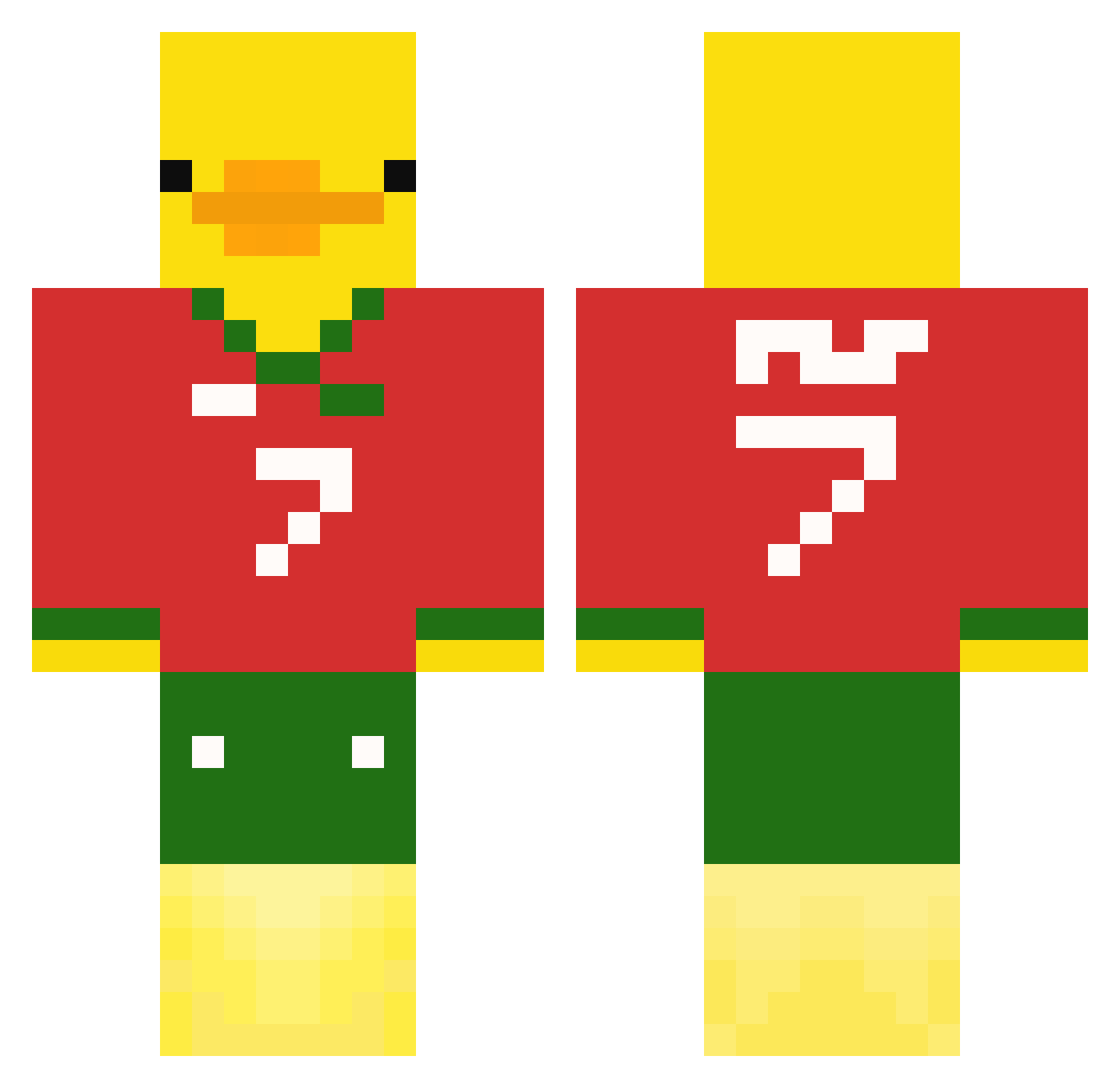 KingErayCool Minecraft skin, front and back view