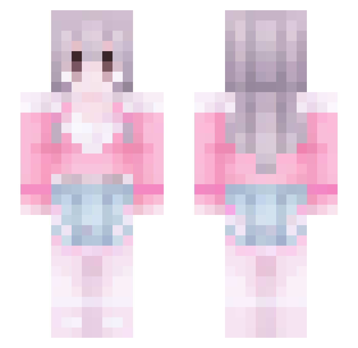 tu_miao Minecraft skin, front and back view