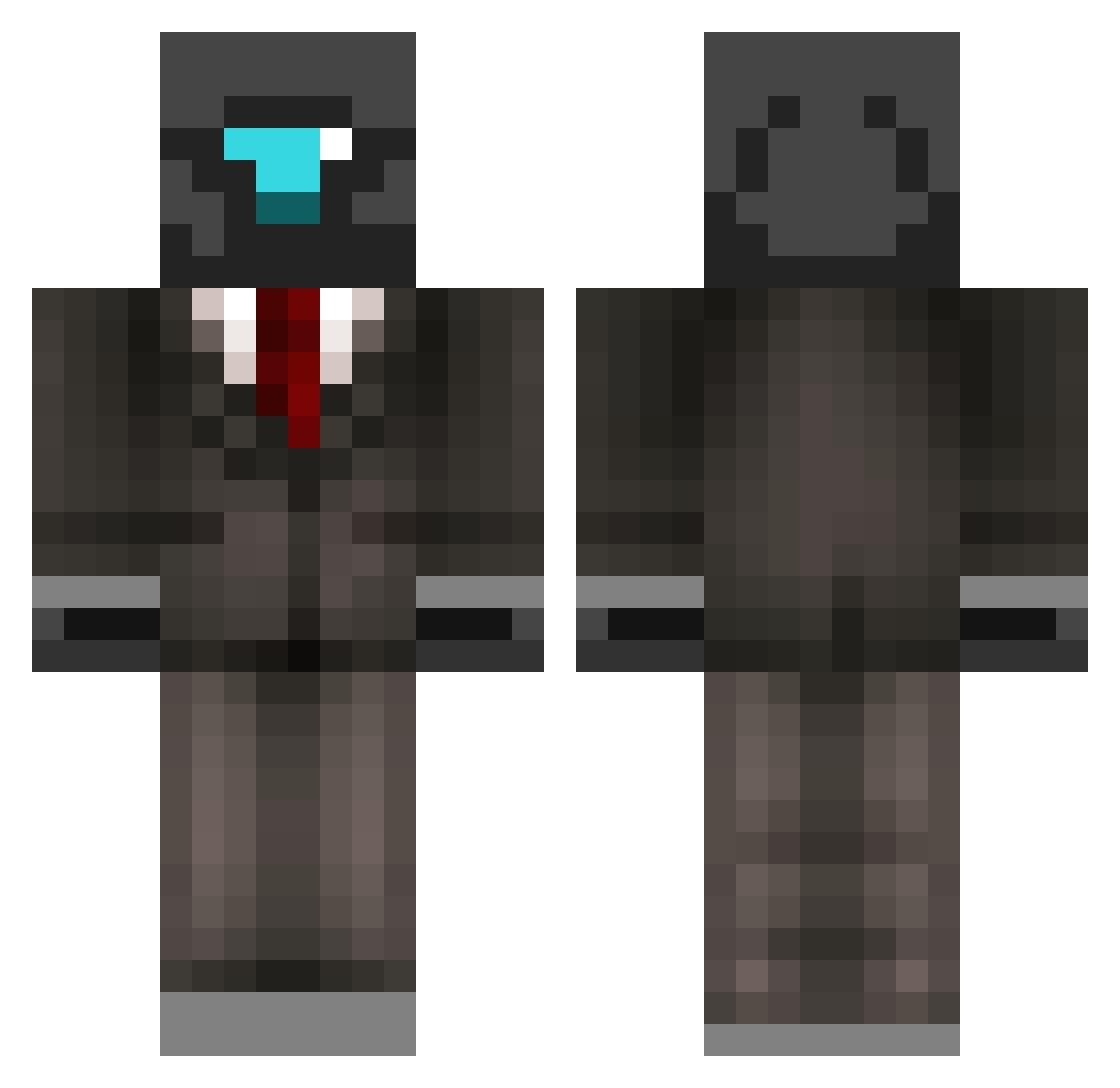 dr1pkid Minecraft skin, front and back view