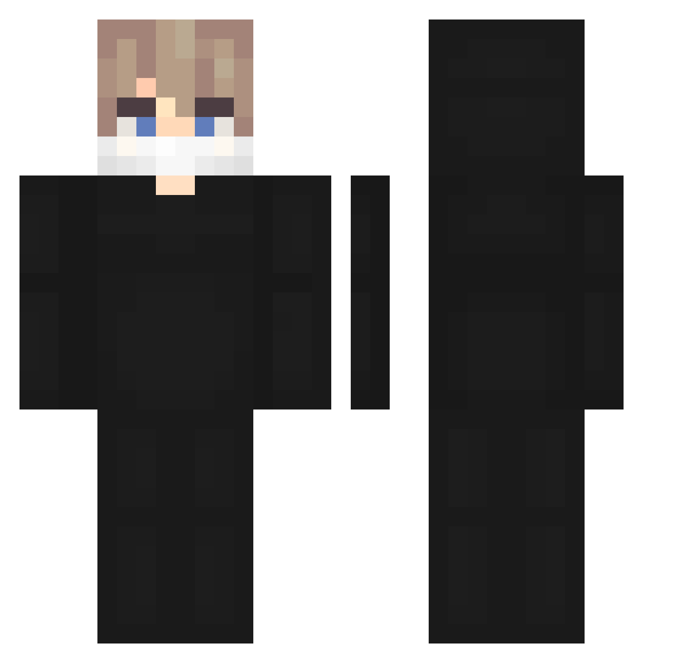 TookiTool Minecraft skin, front and back view