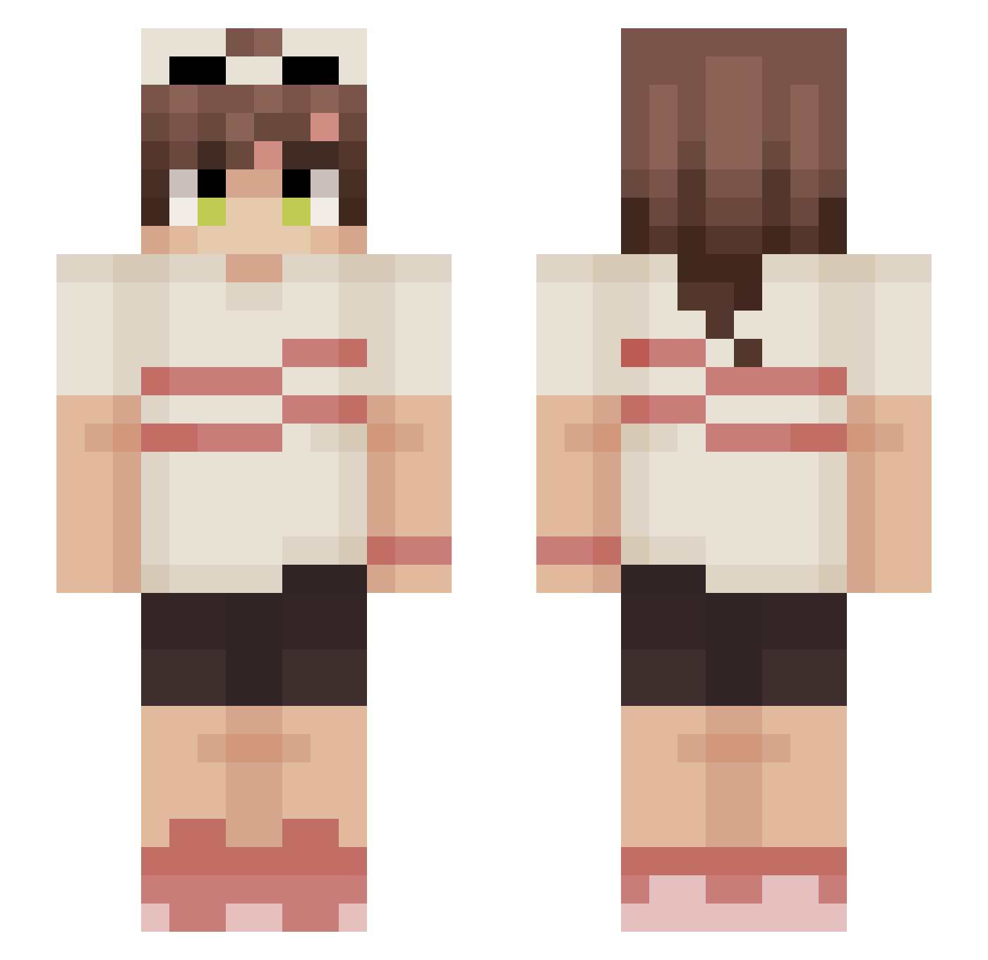 ricniclac69 Minecraft skin, front and back view