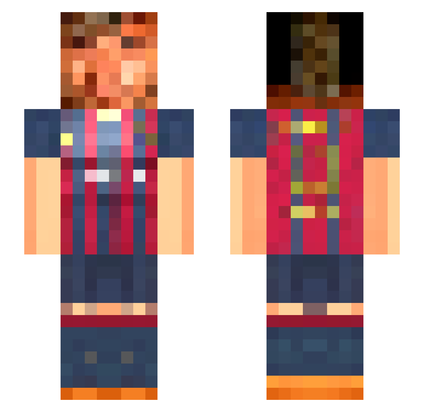 Murat02 Minecraft skin, front and back view