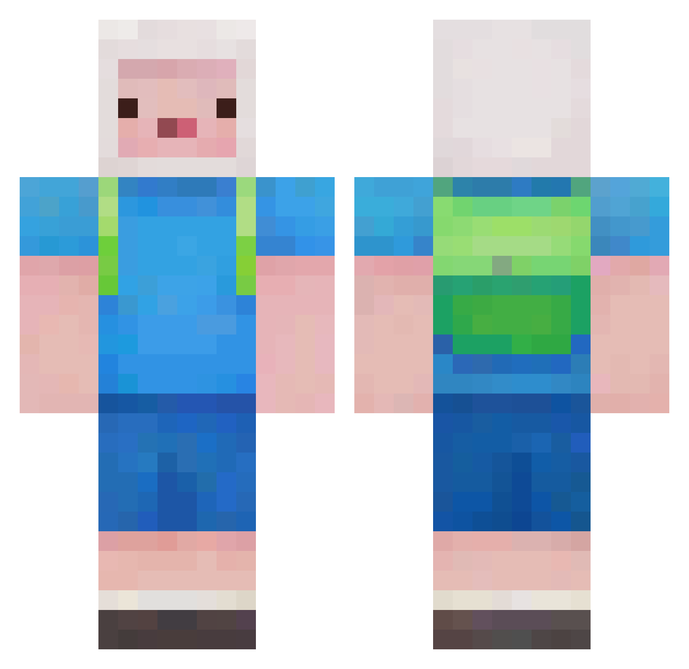 duckyyAUS Minecraft skin, front and back view