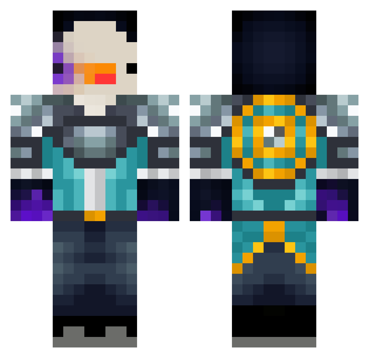 PungAlt Minecraft skin, front and back view