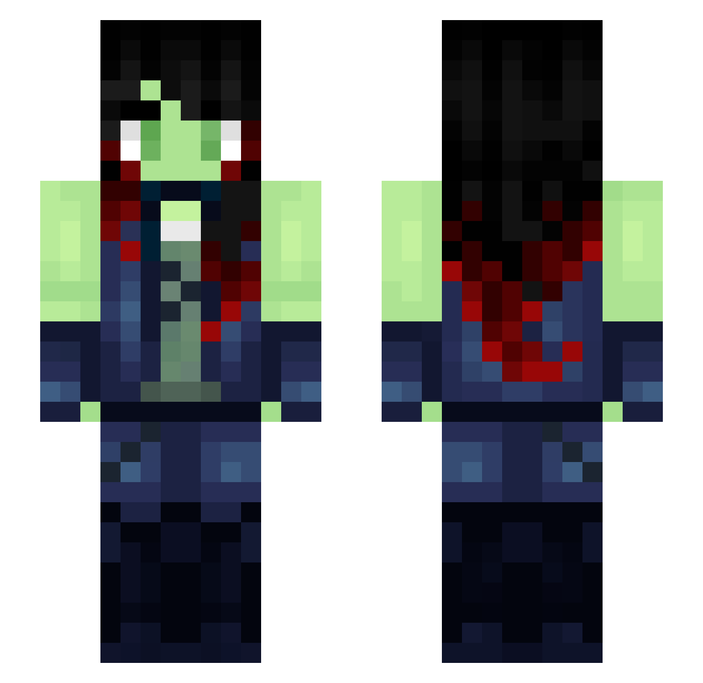 dzik_cie_zje Minecraft skin, front and back view
