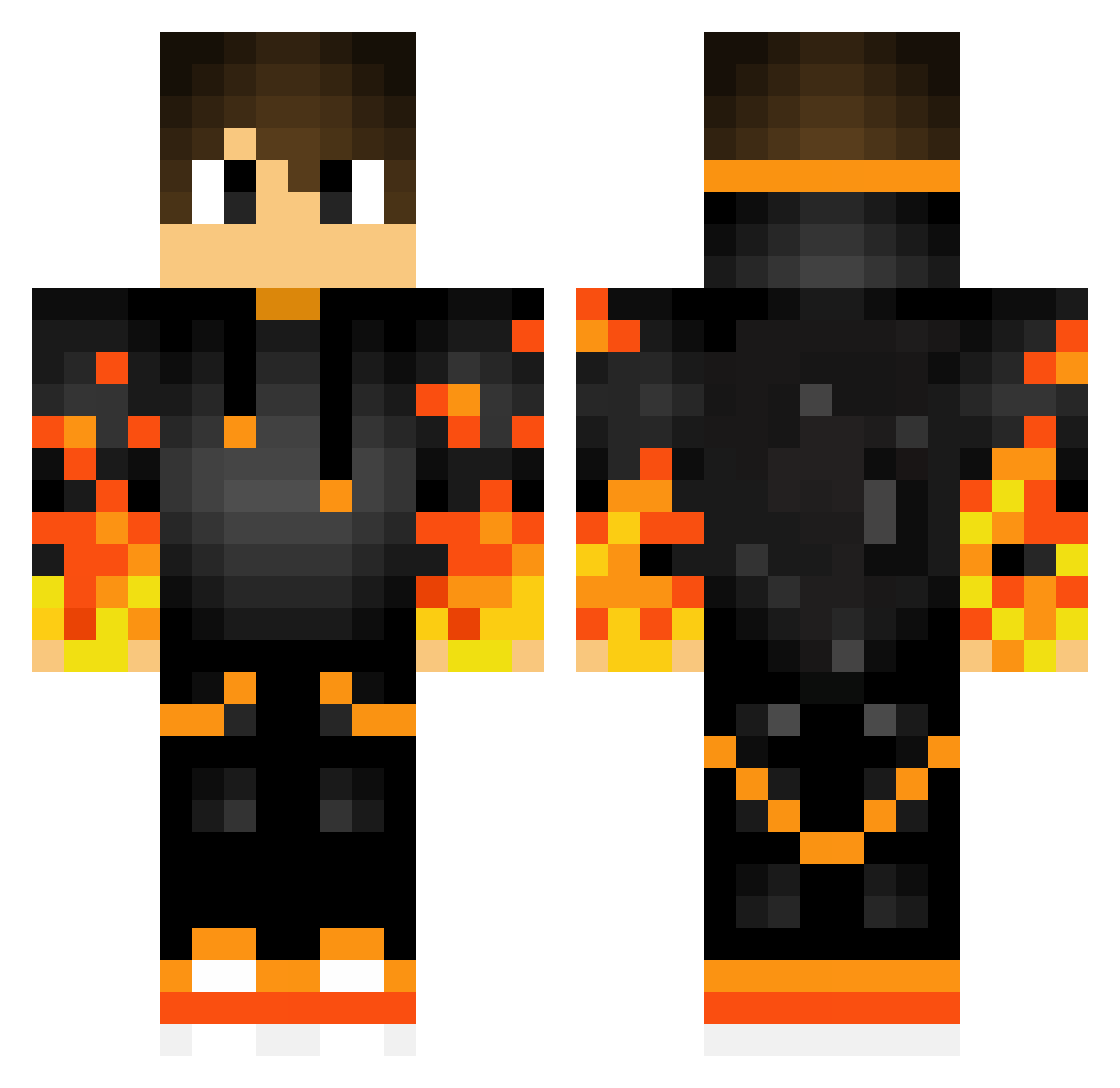 demon5002 Minecraft skin, front and back view