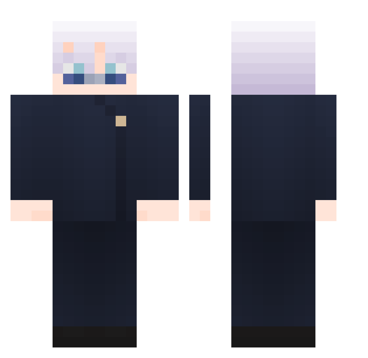 Kevinkingbig Minecraft skin, front and back view