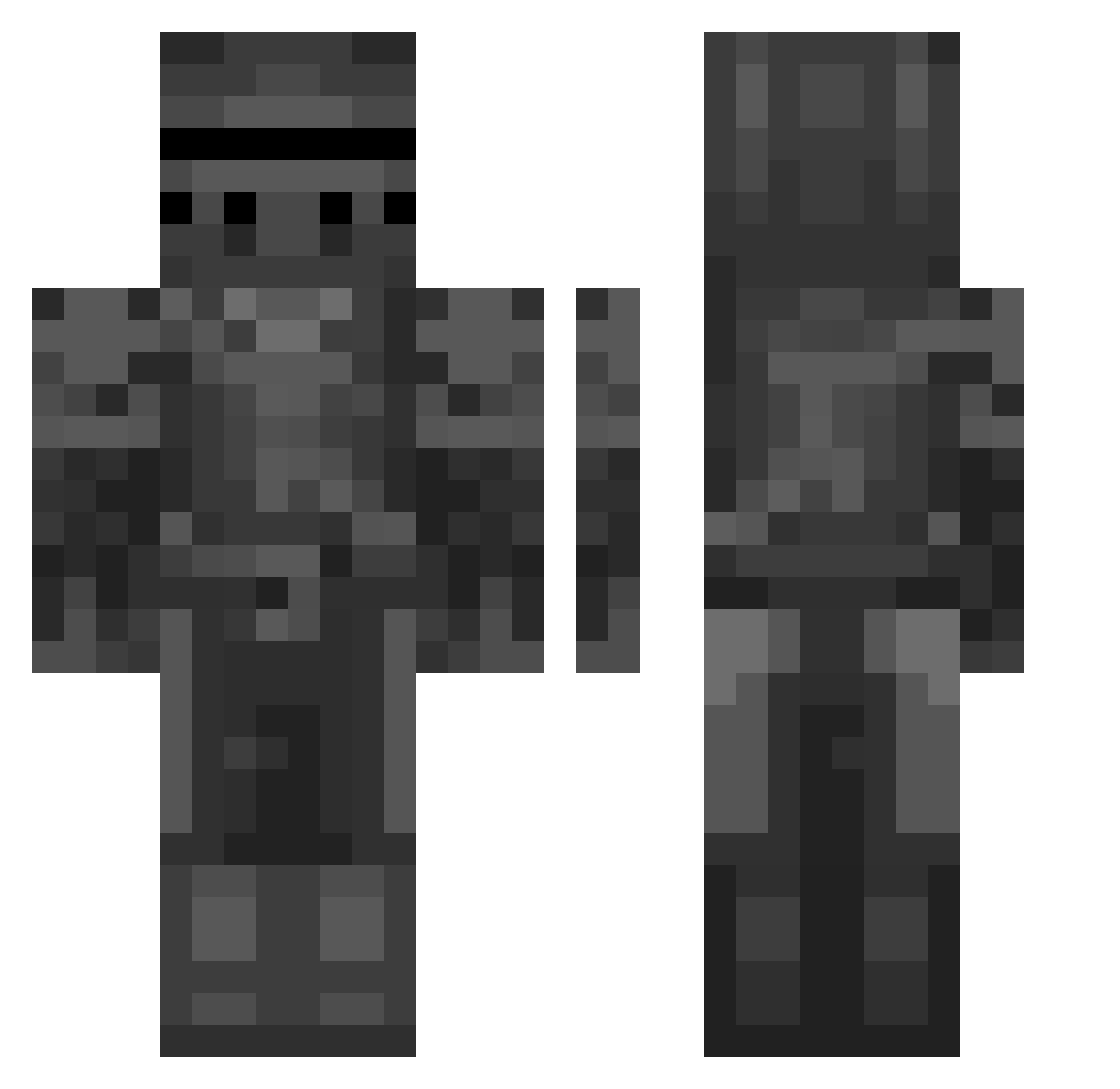 WanMing Minecraft skin, front and back view