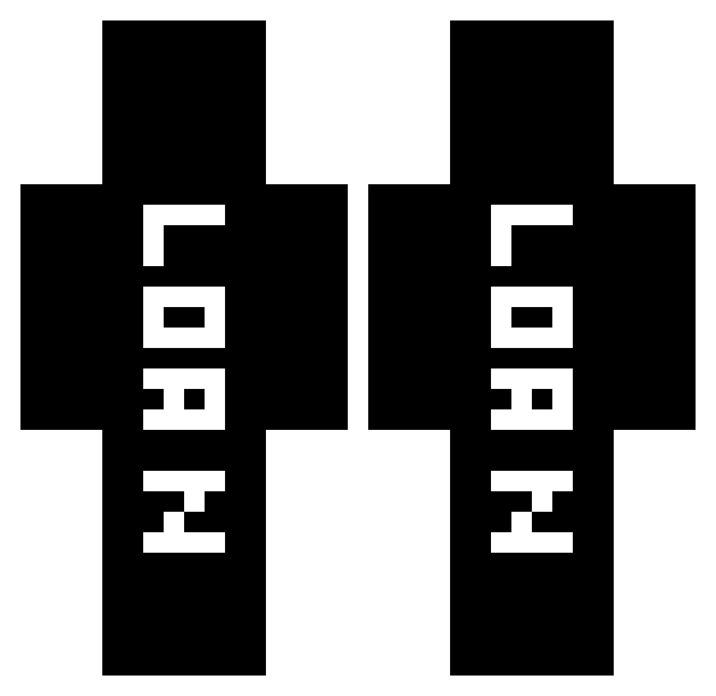 Unsubsidized Minecraft skin, front and back view