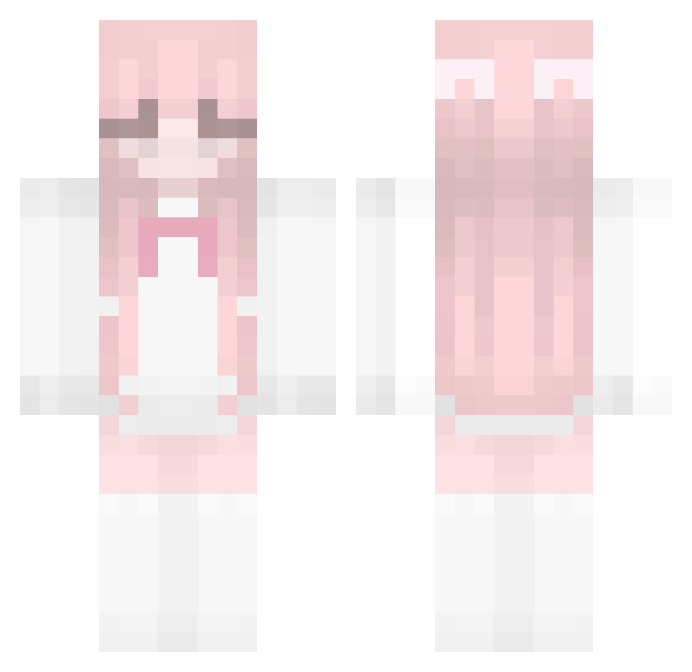 tianli Minecraft skin, front and back view