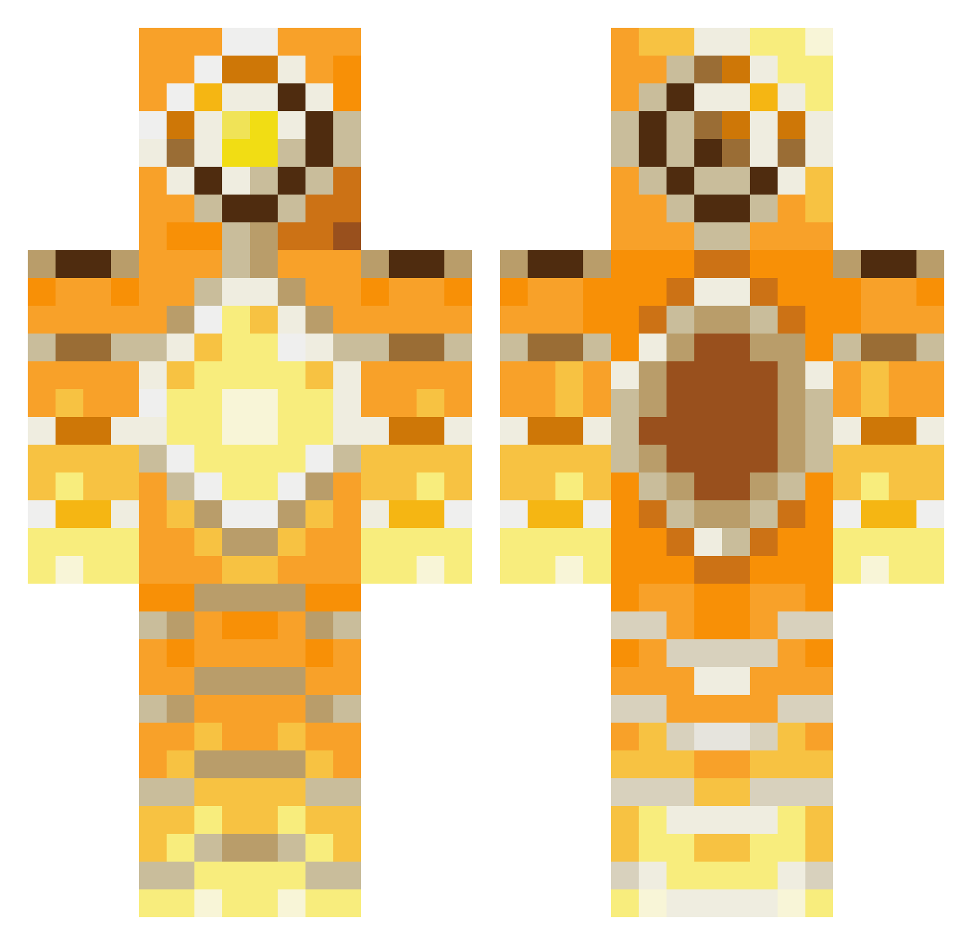 Totally_Humanjav Minecraft skin, front and back view