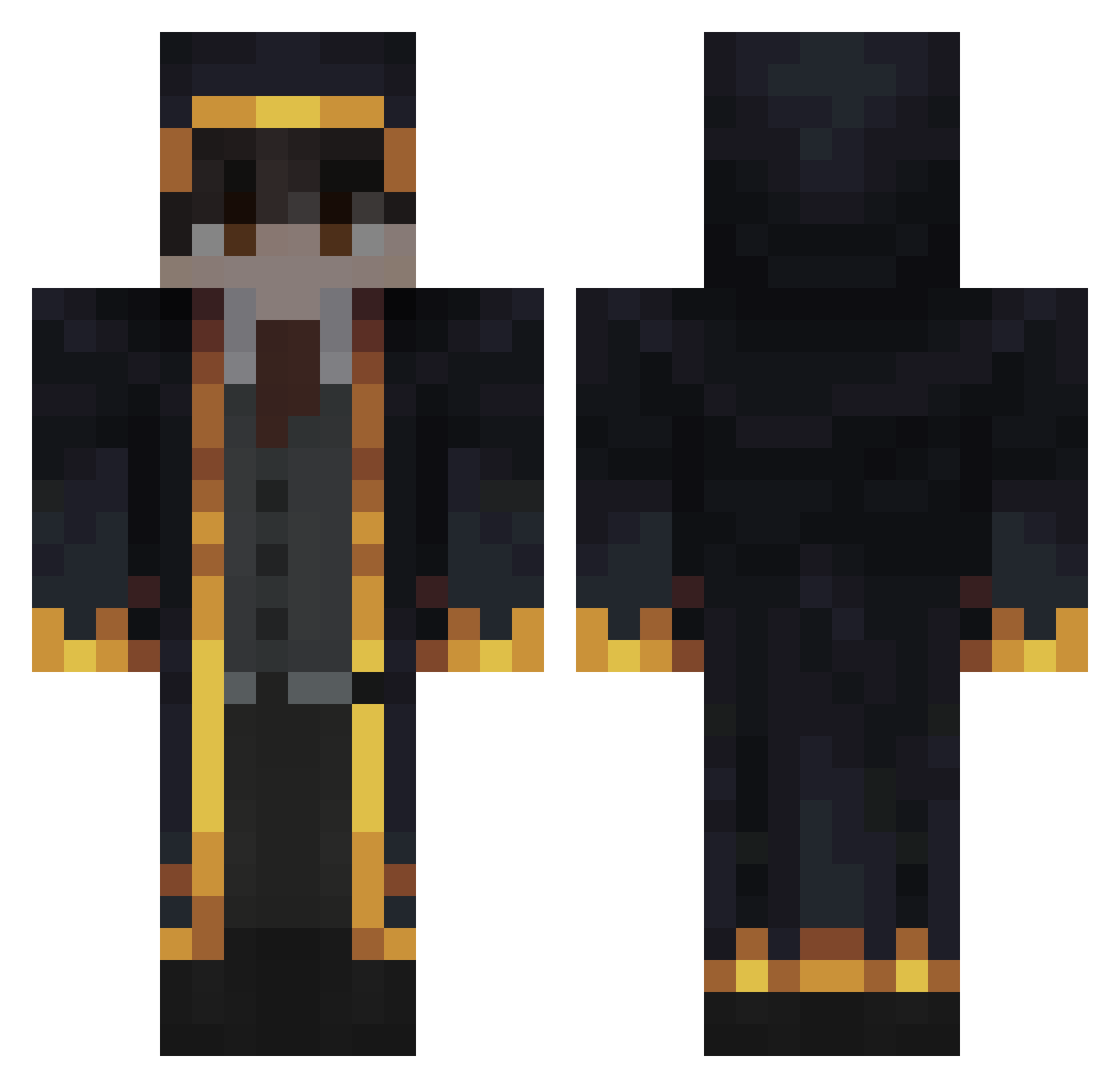 ToeEater2000 Minecraft skin, front and back view