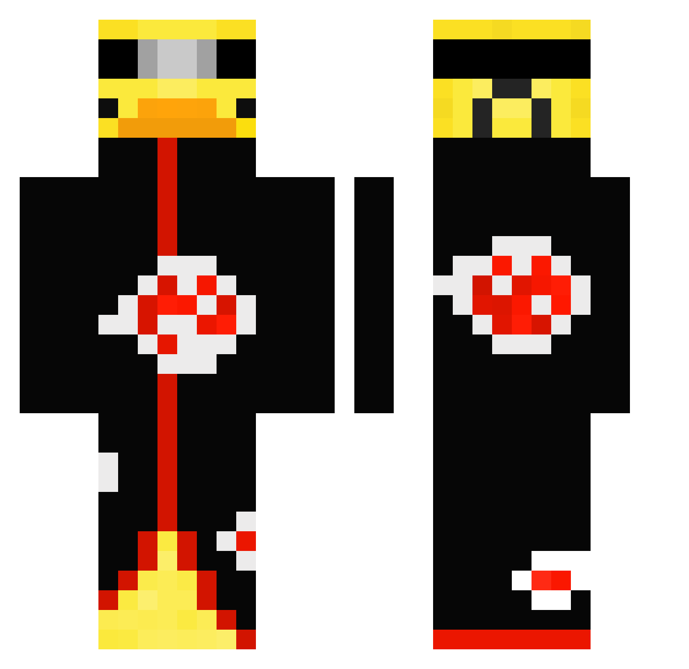 Oly09 Minecraft skin, front and back view