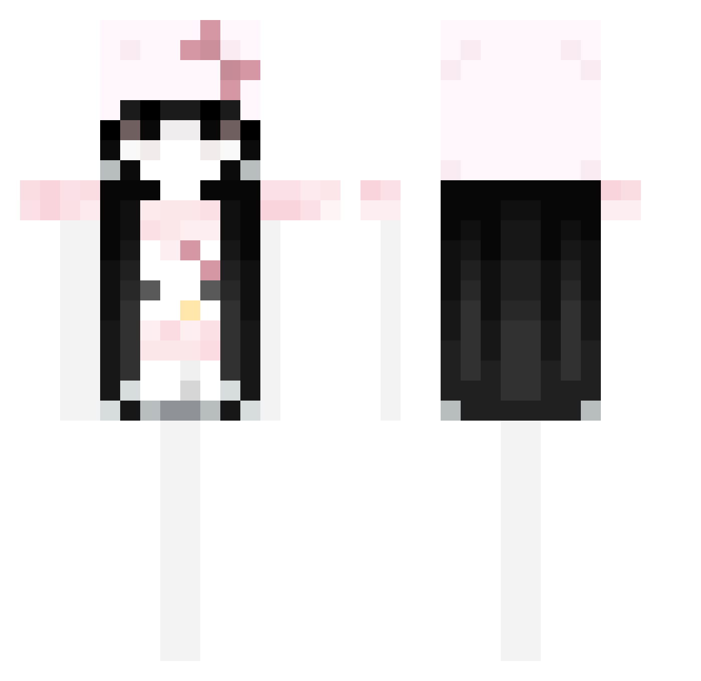 IchNur Minecraft skin, front and back view
