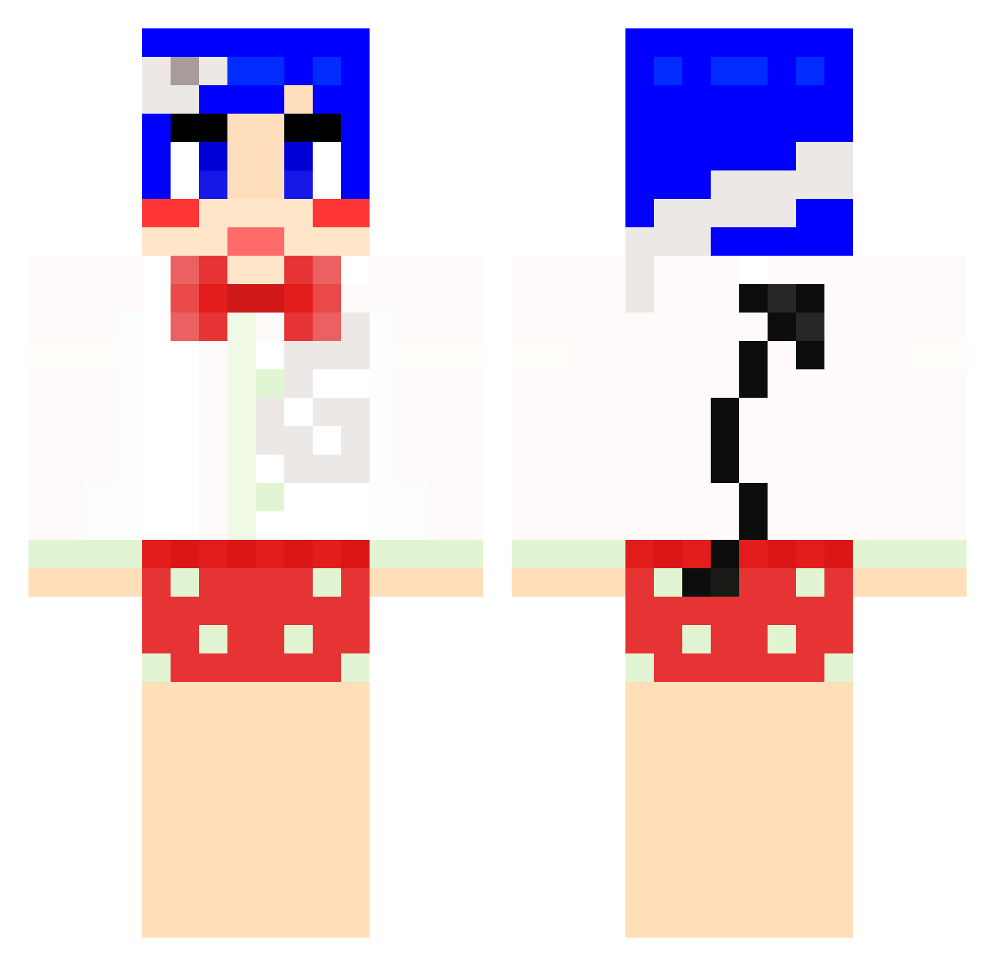 Yakuza04 Minecraft skin, front and back view