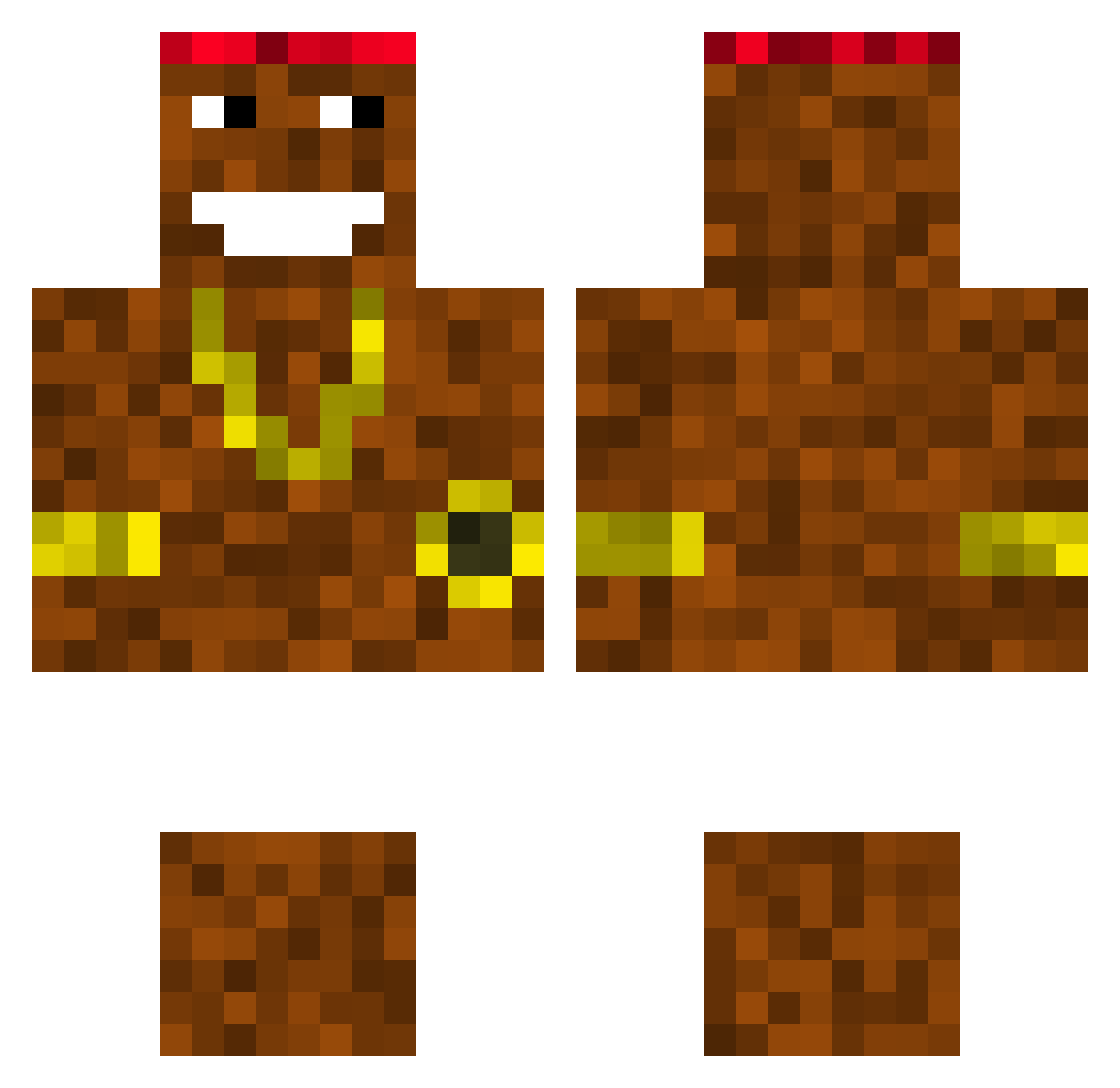 Martieeee Minecraft skin, front and back view