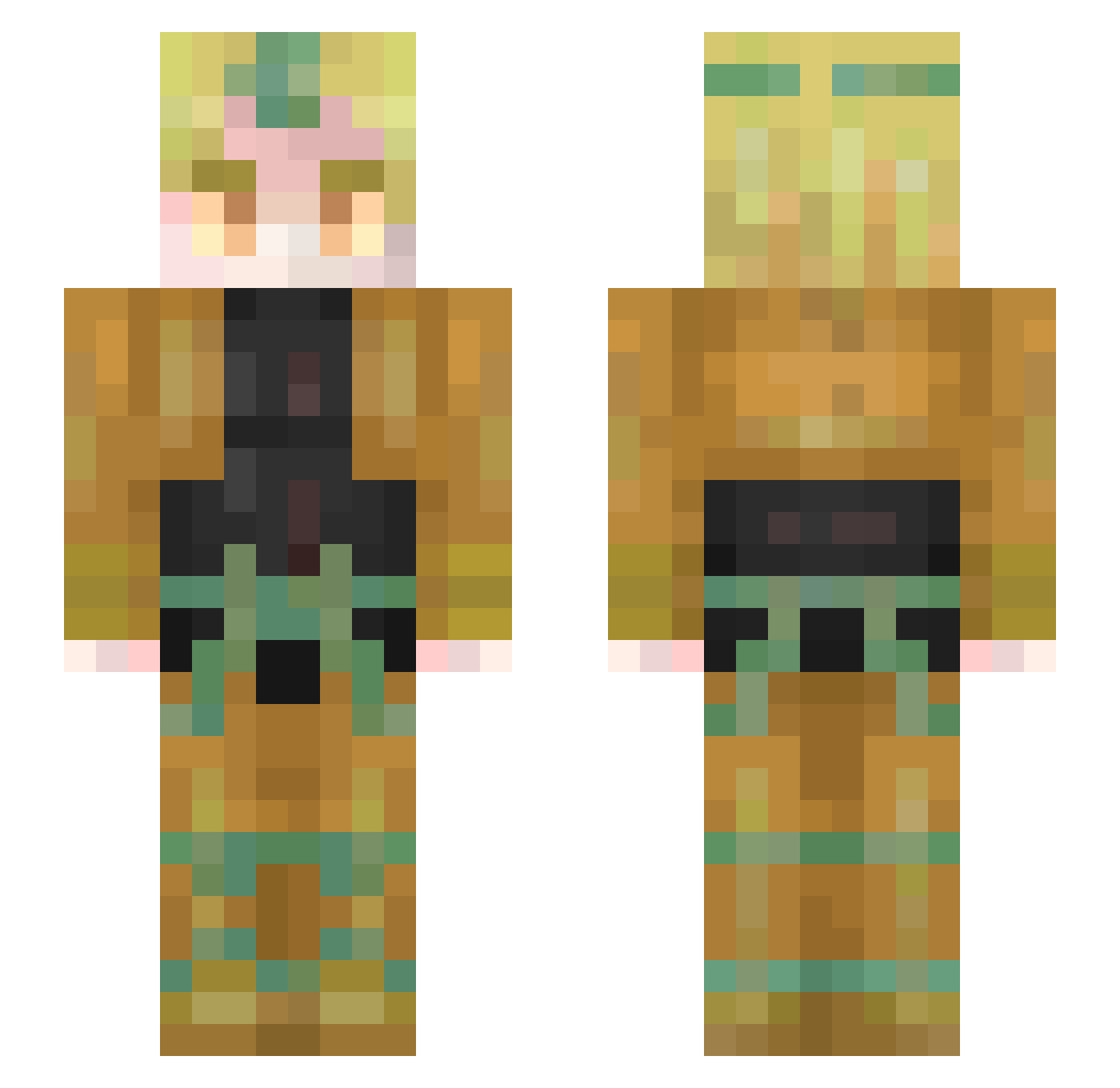 recktbymaMOur Minecraft skin, front and back view