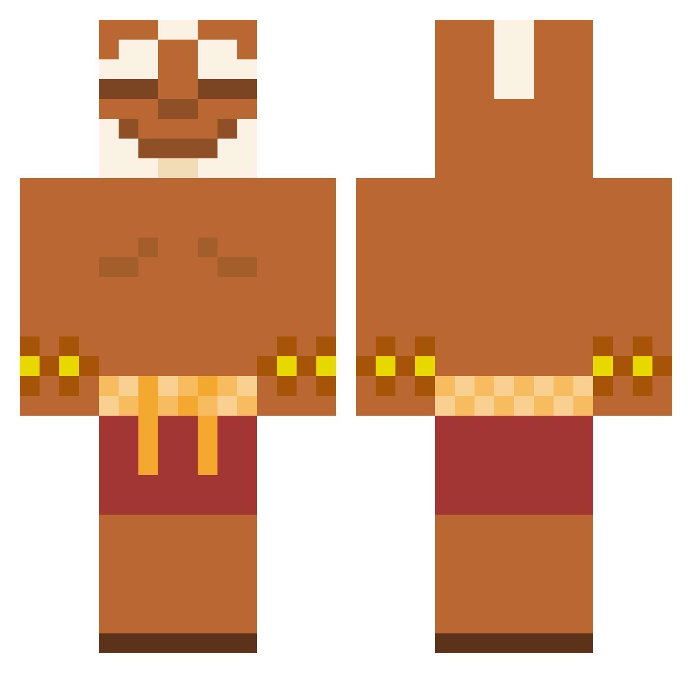 Pstorm19 Minecraft skin, front and back view