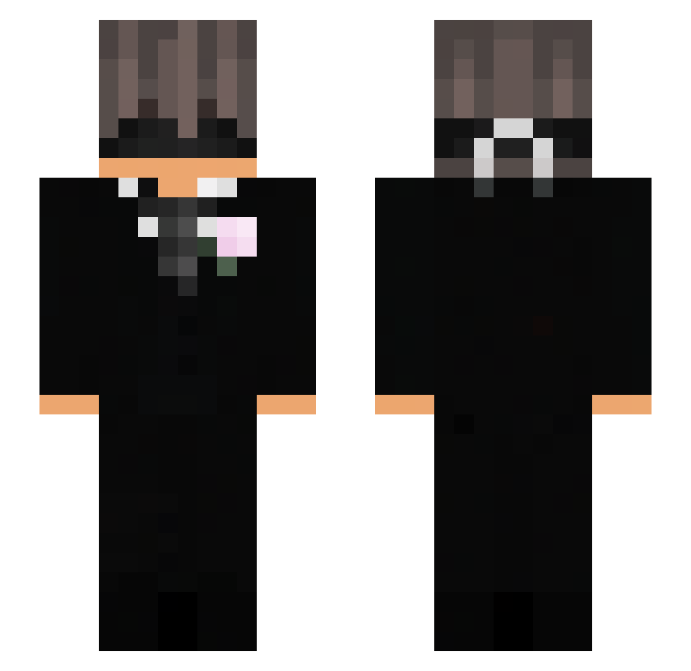 Moonlightanoited Minecraft skin, front and back view