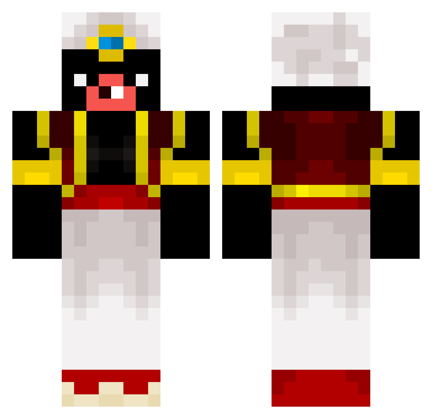 EliasNothing Minecraft skin, front and back view