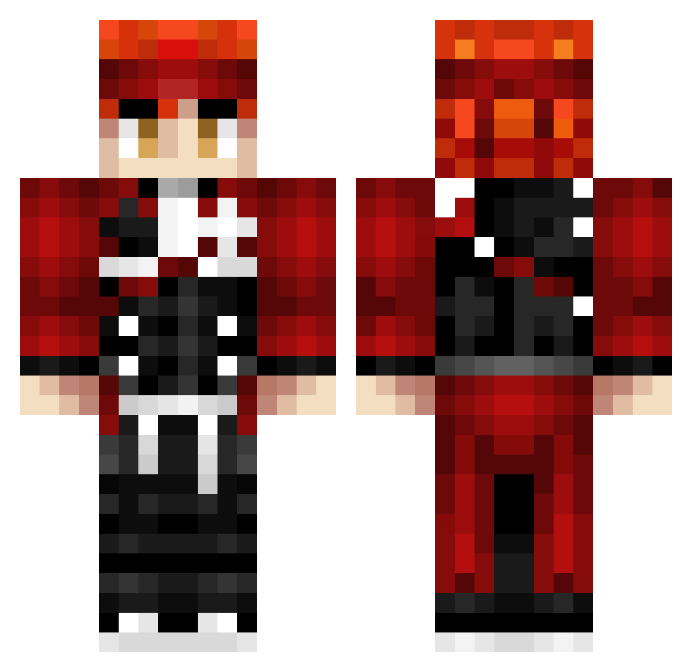 Greempah Minecraft skin, front and back view