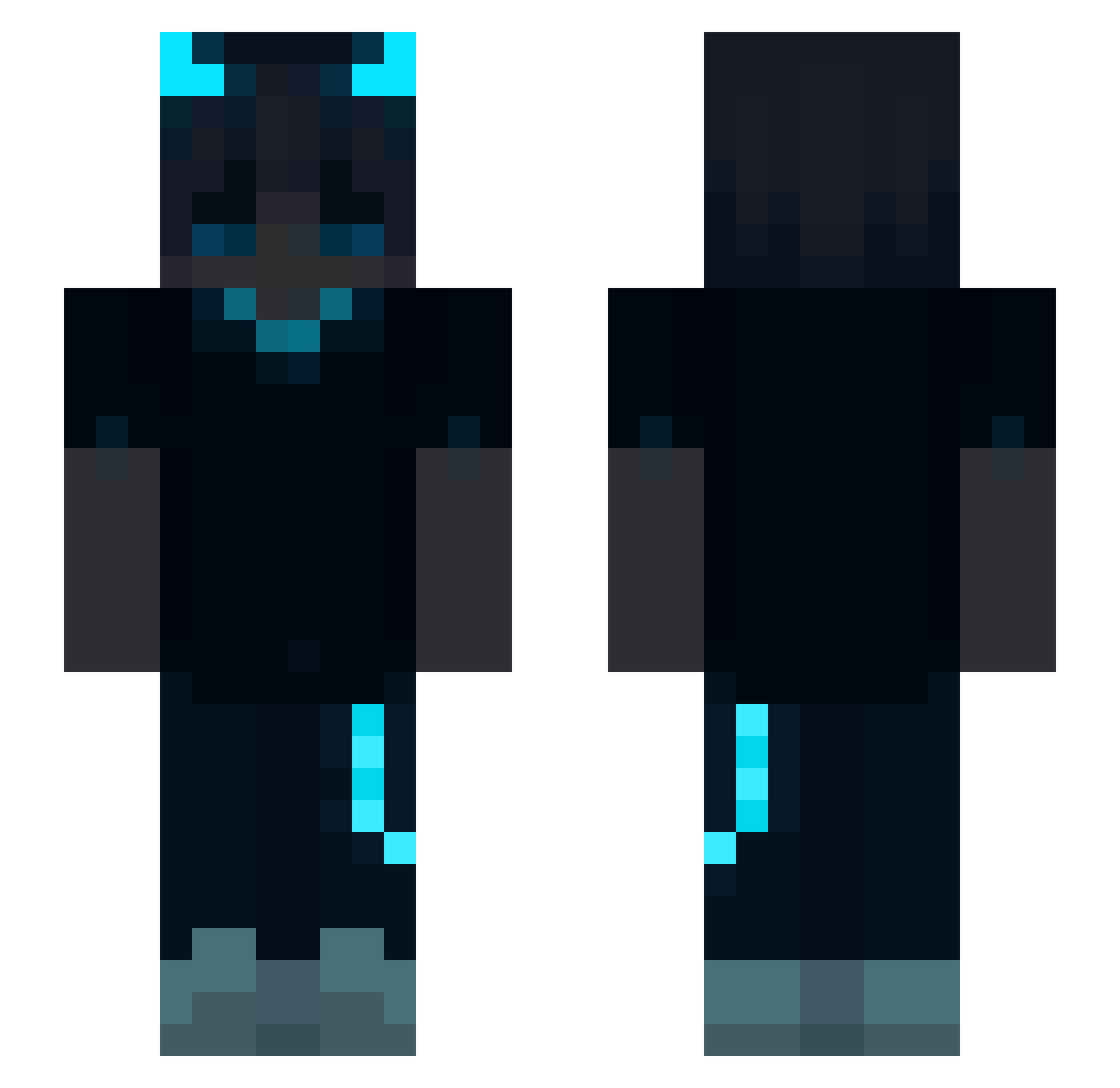Patpalk Minecraft skin, front and back view