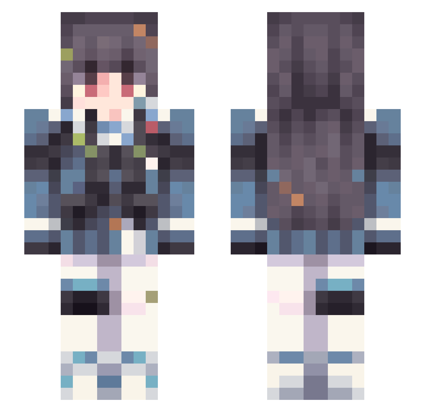shadow0912 Minecraft skin, front and back view