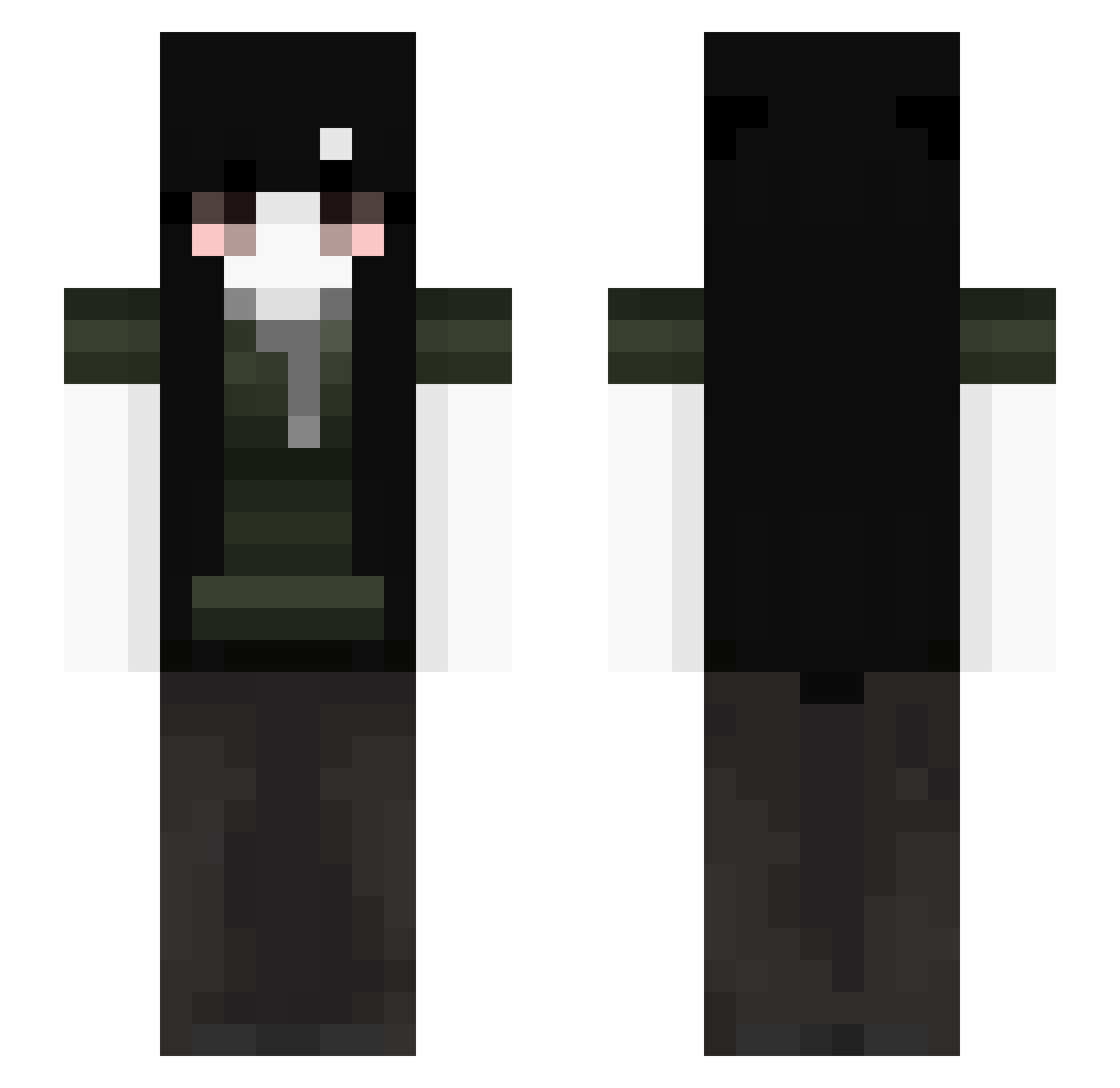 diseltom Minecraft skin, front and back view