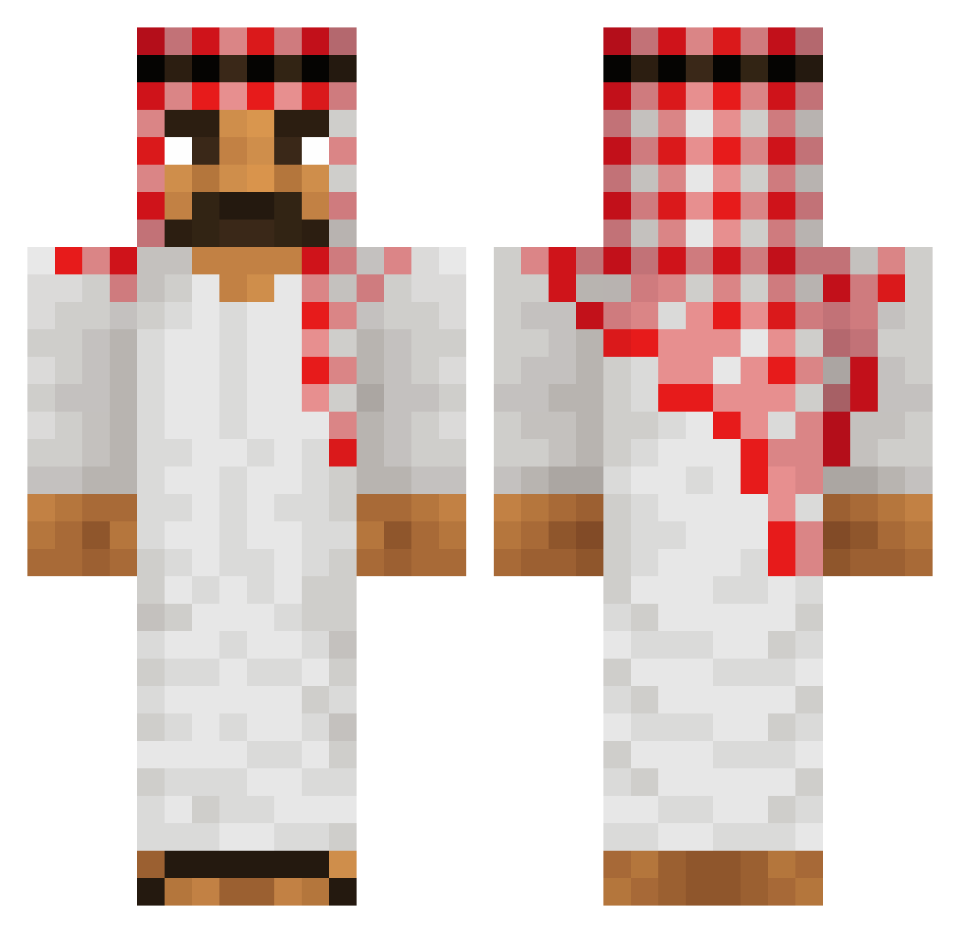 Moonzzie Minecraft skin, front and back view