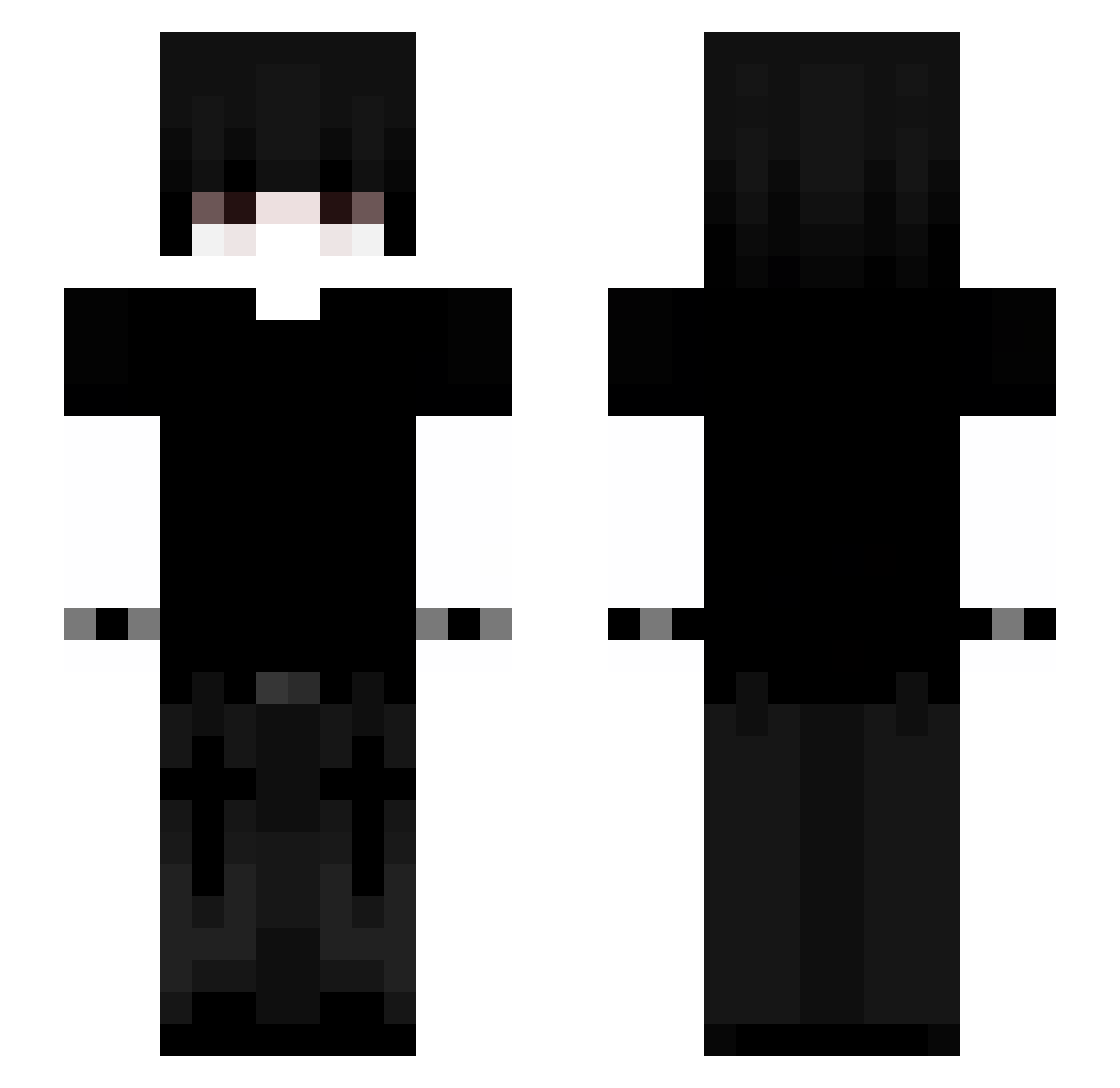 Toasim Minecraft skin, front and back view
