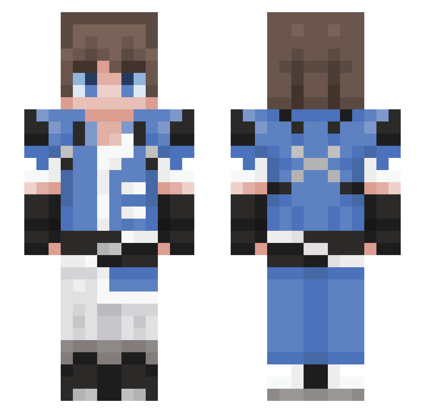 Richtata_Belmont Minecraft skin, front and back view