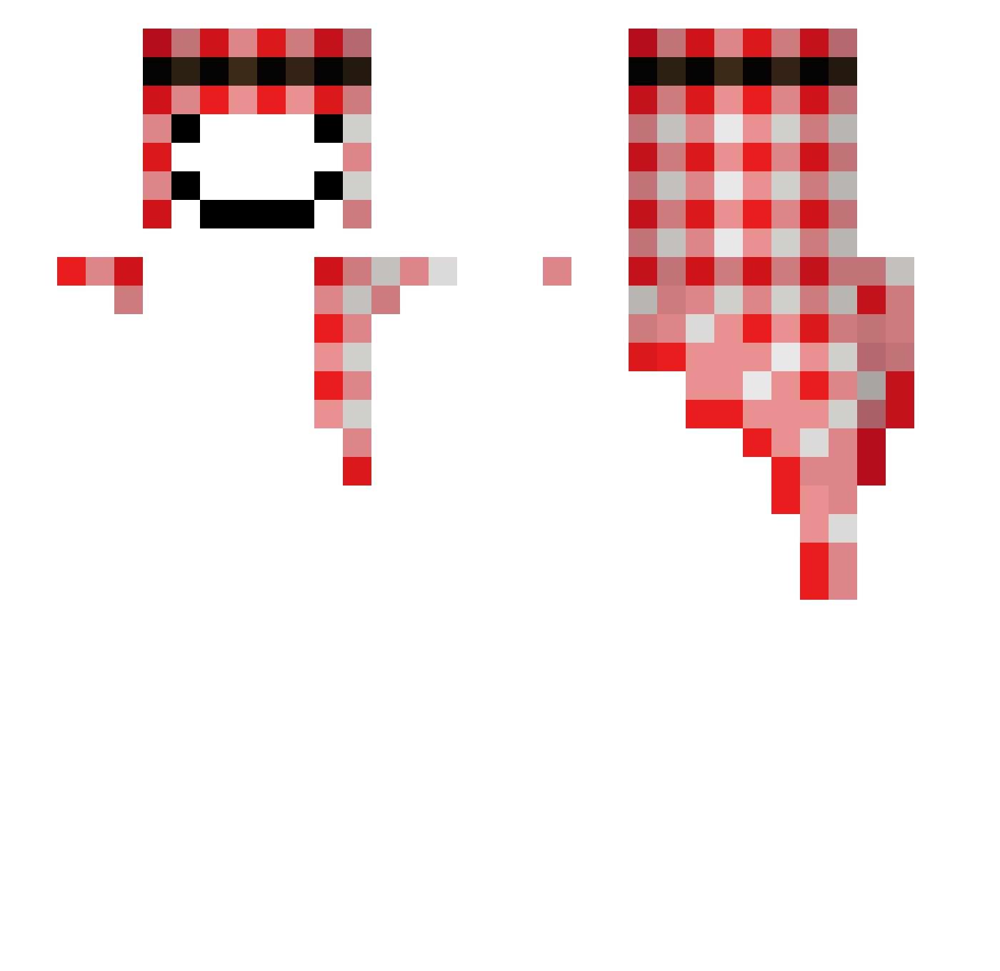 Marquinh Minecraft skin, front and back view