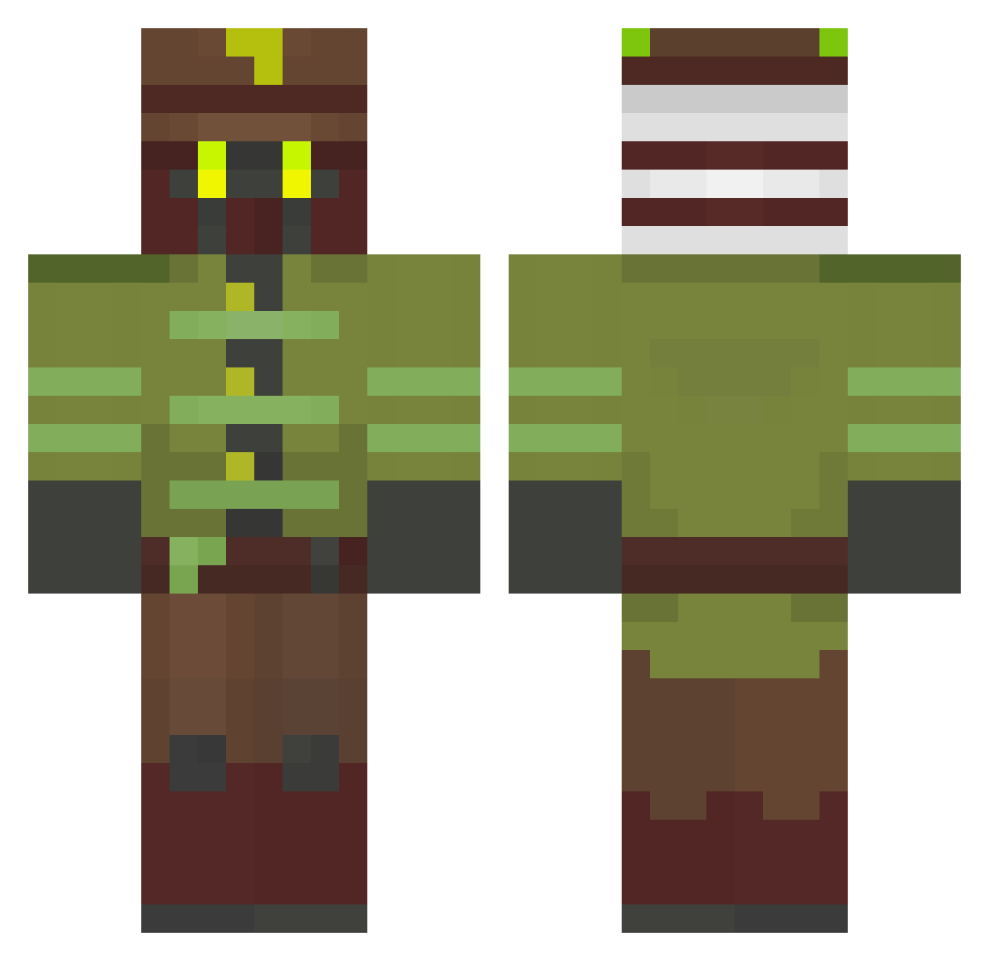 Virgoplays0830 Minecraft skin, front and back view
