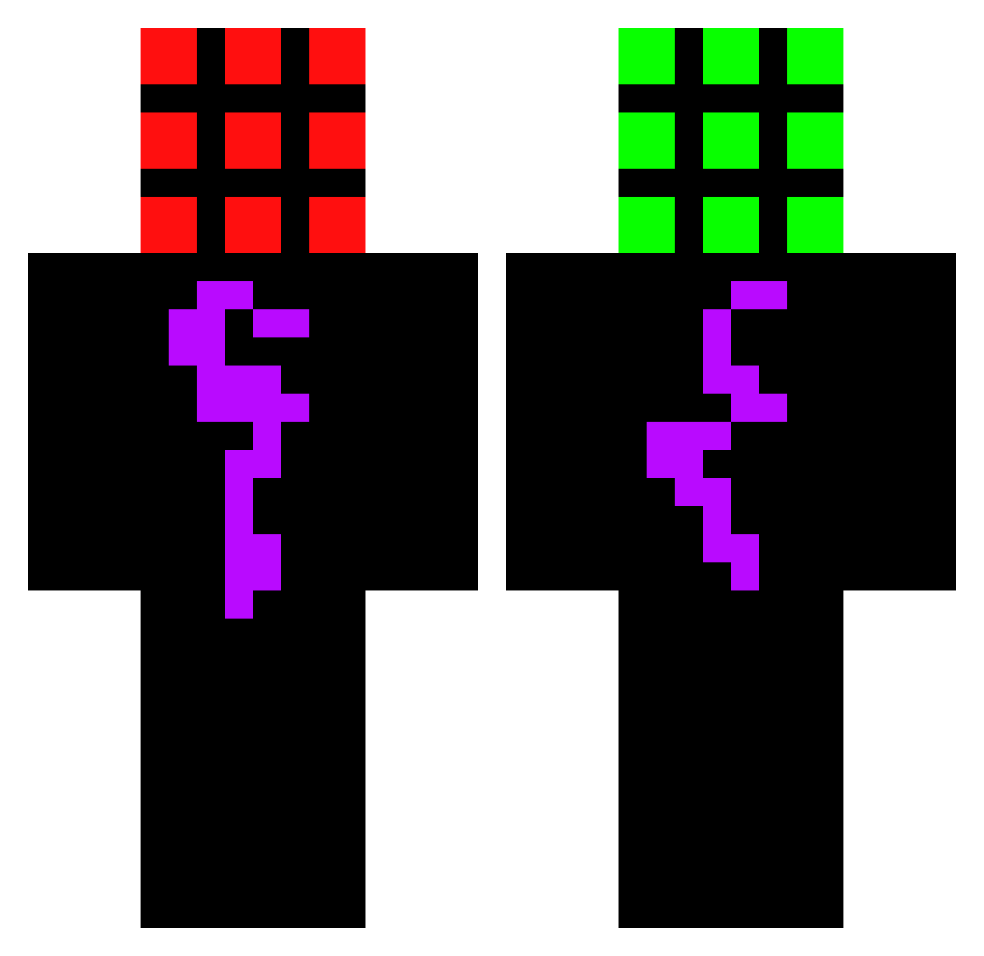 DrSheep12 Minecraft skin, front and back view