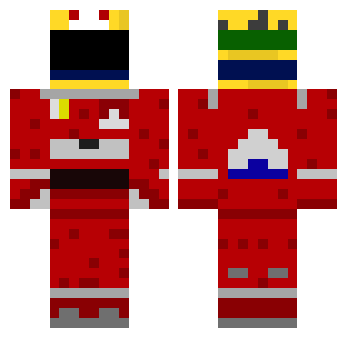 Troll1212 Minecraft skin, front and back view