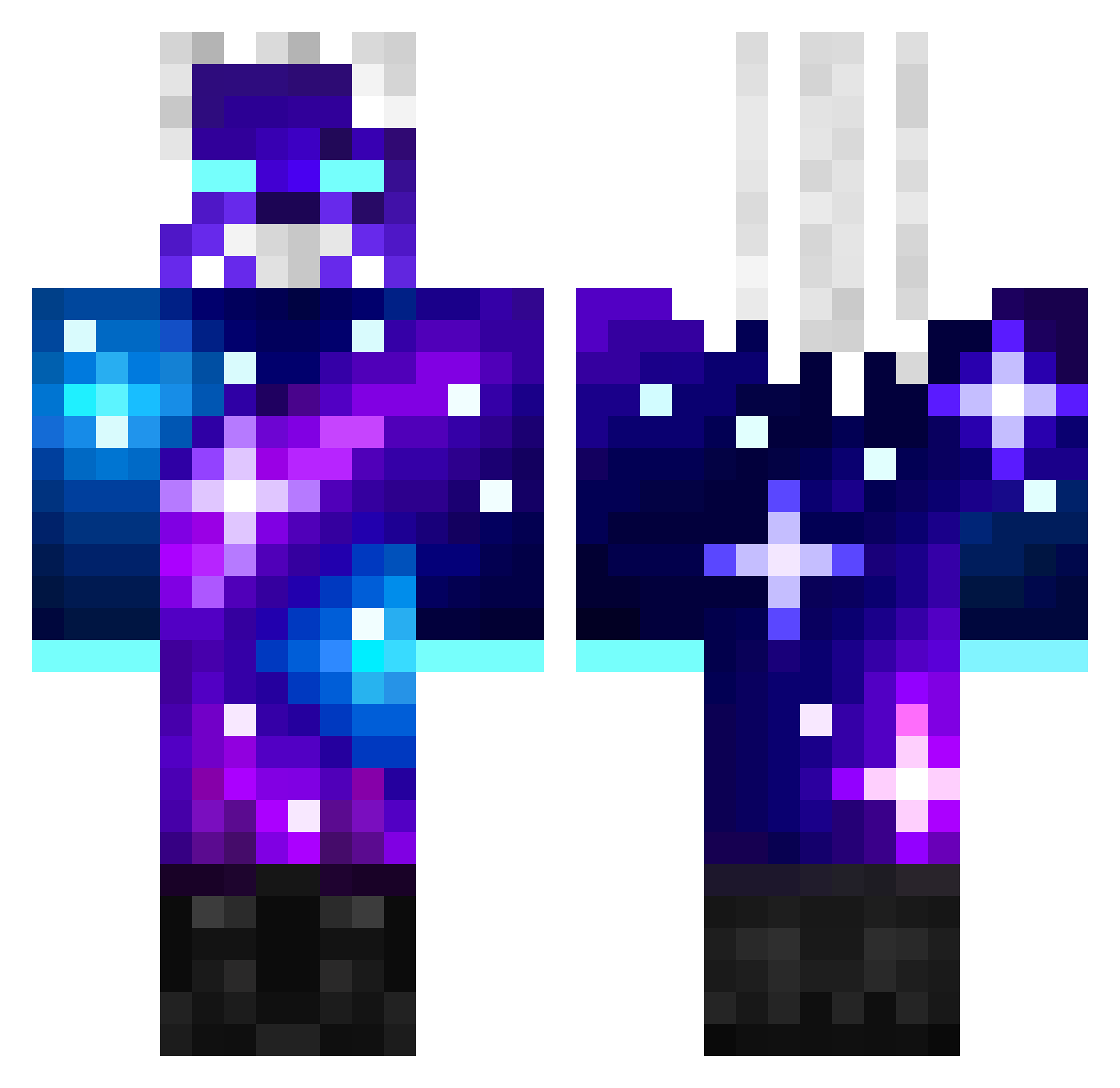 MrKarawy Minecraft skin, front and back view