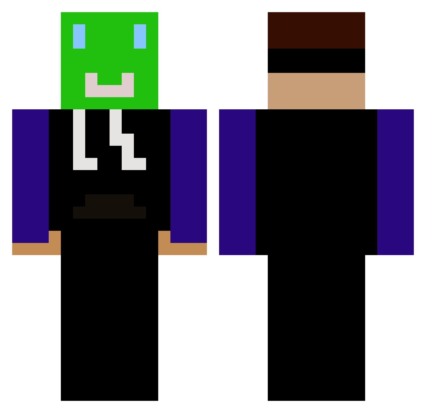 Tobiasz5326 Minecraft skin, front and back view