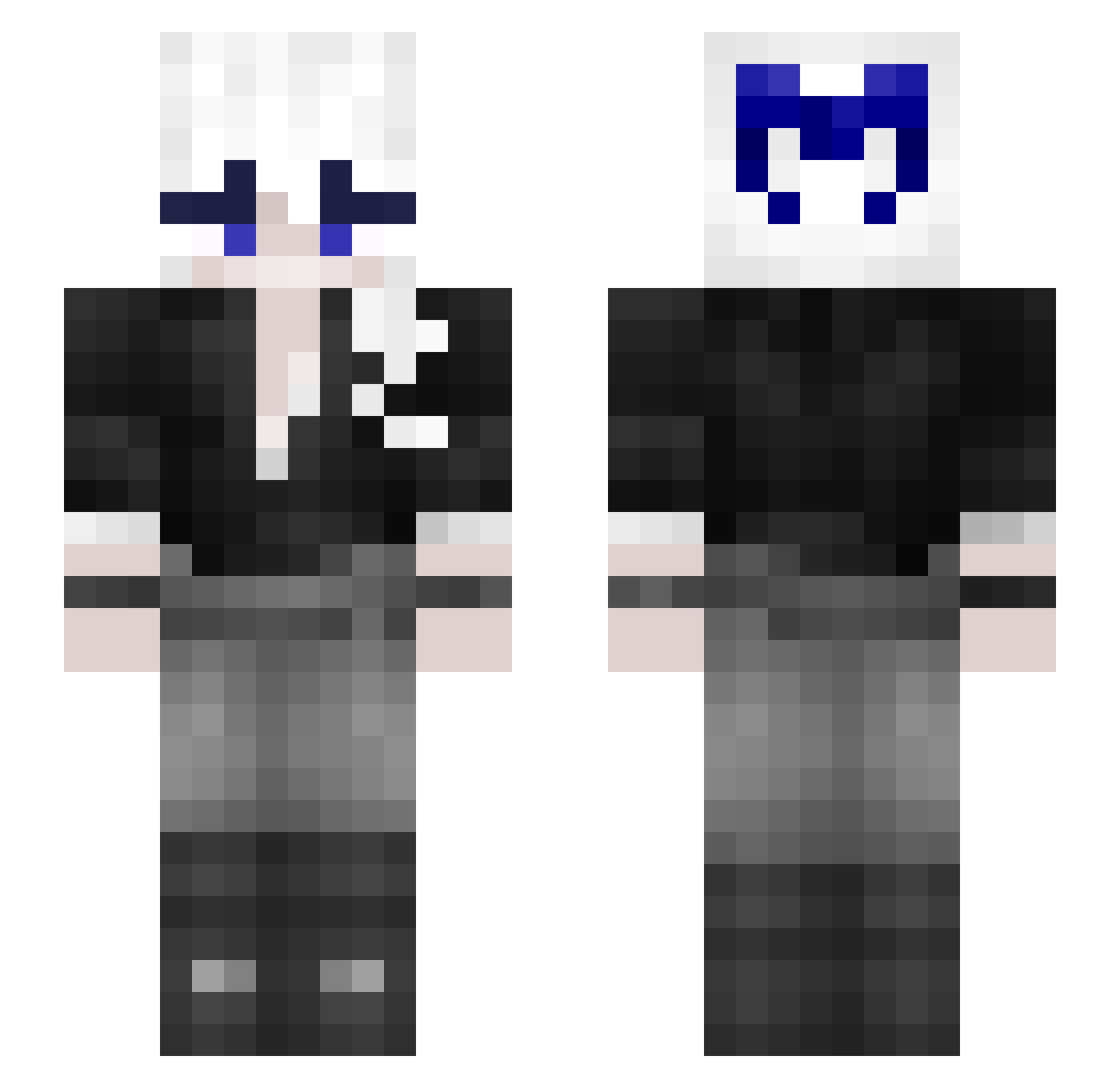Uniamoni Minecraft skin, front and back view