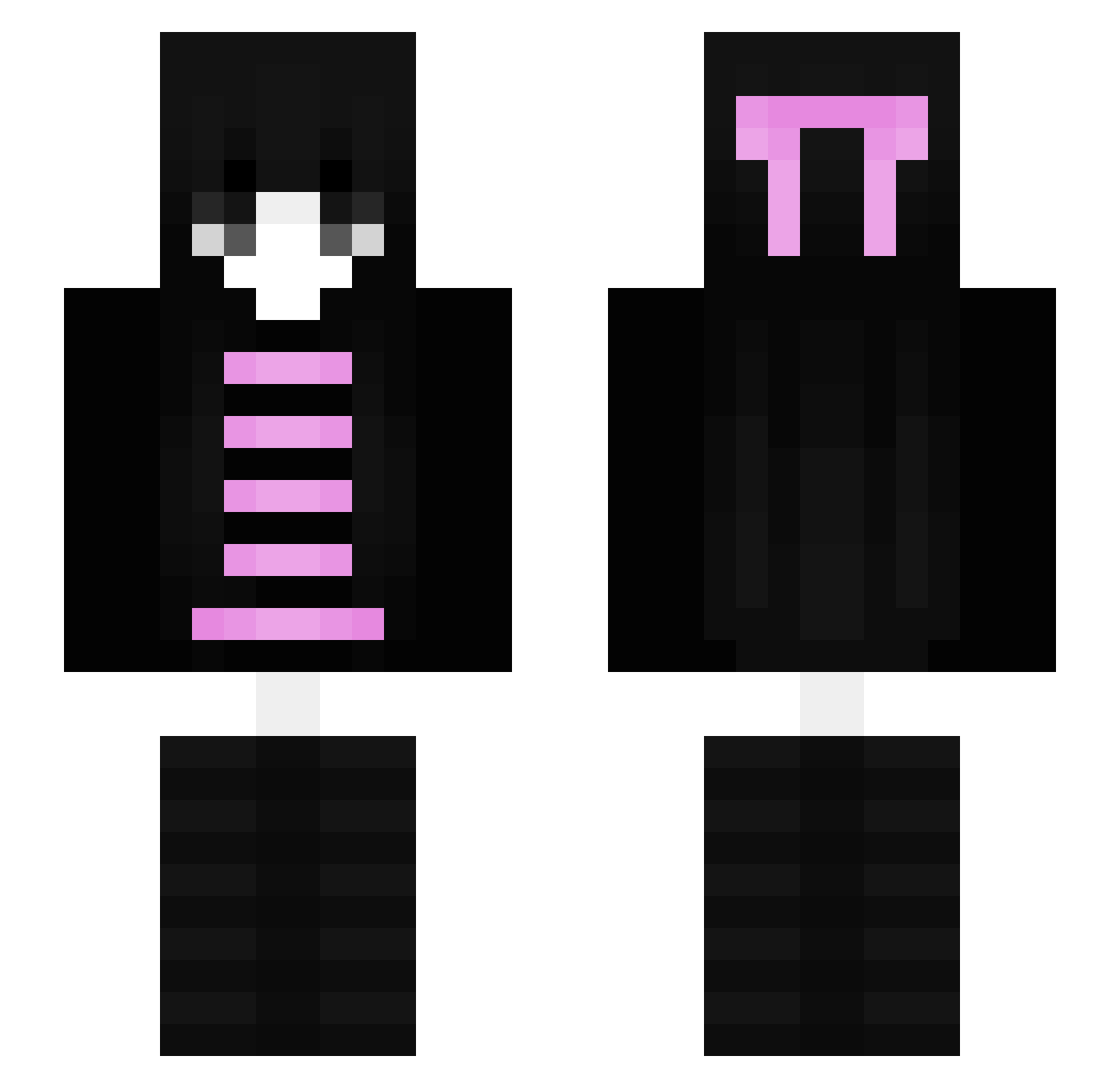 eaven Minecraft skin, front and back view