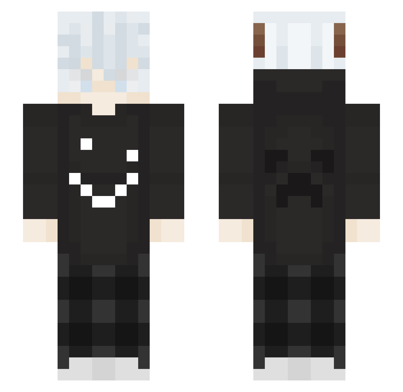 iSle3t Minecraft skin, front and back view
