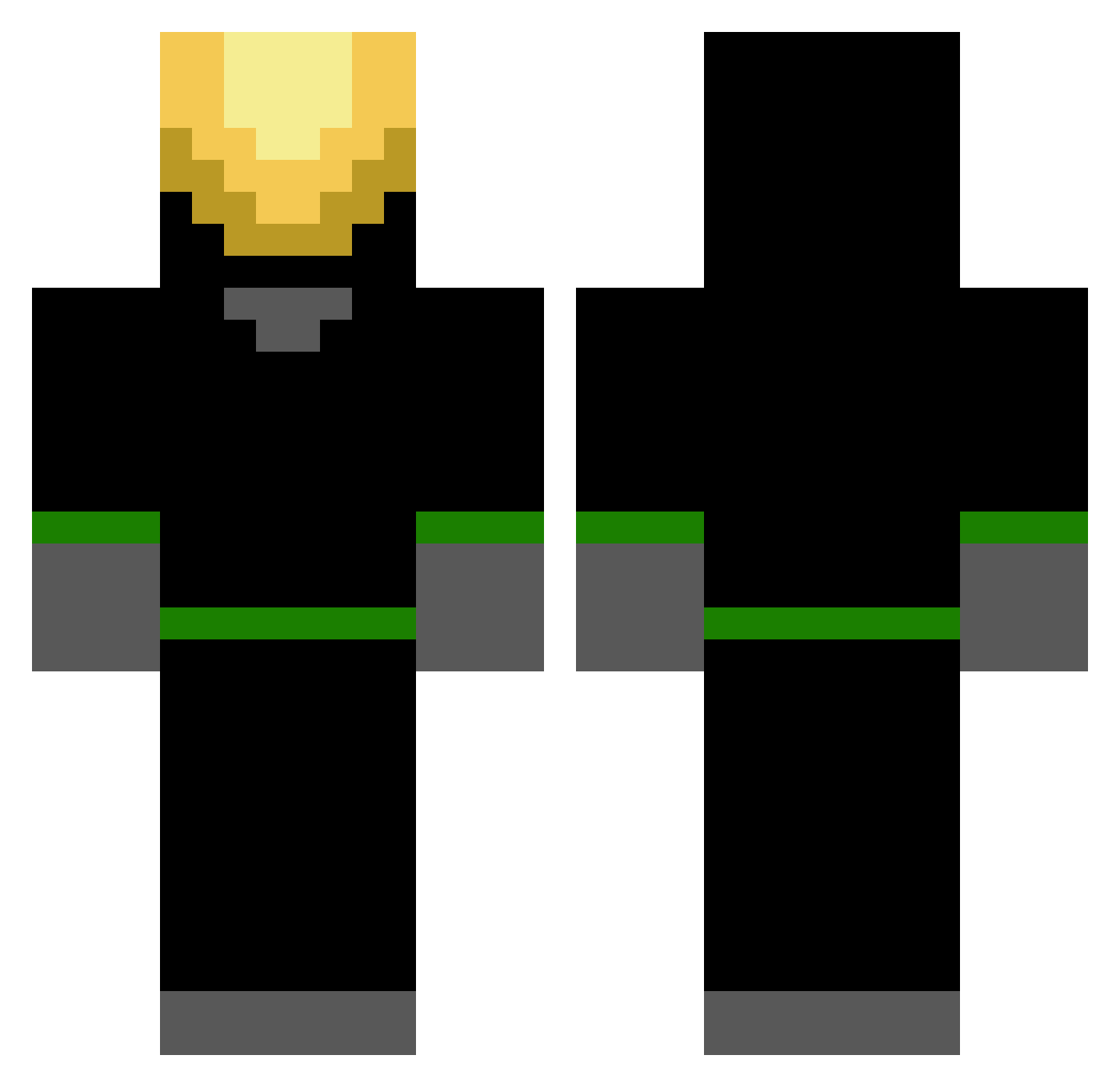 Cayla Minecraft skin, front and back view