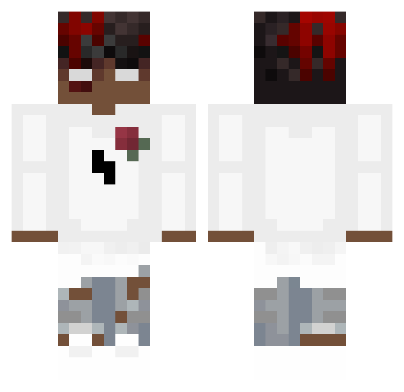PuchaczGaming Minecraft skin, front and back view
