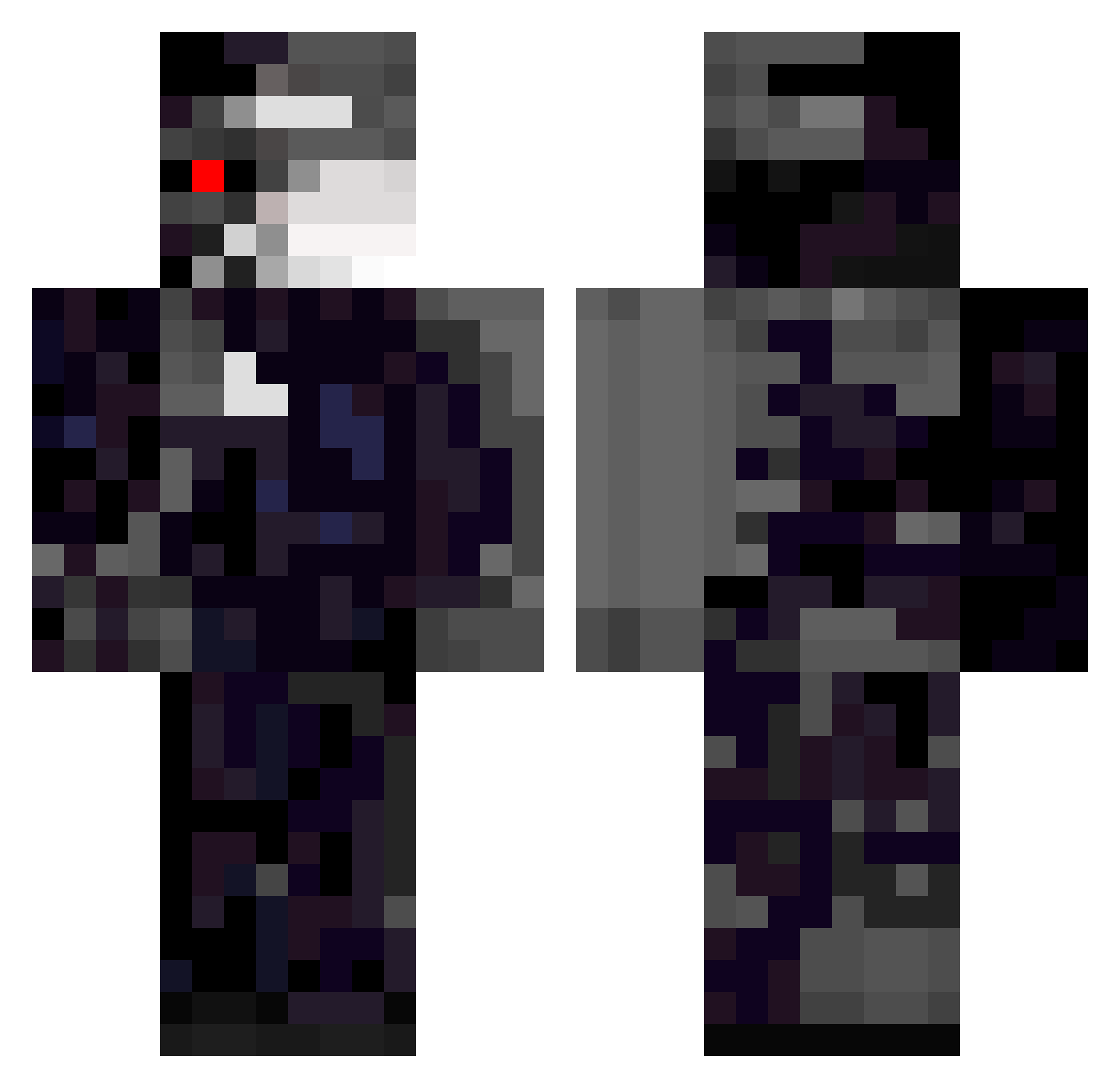 qer1234 Minecraft skin, front and back view