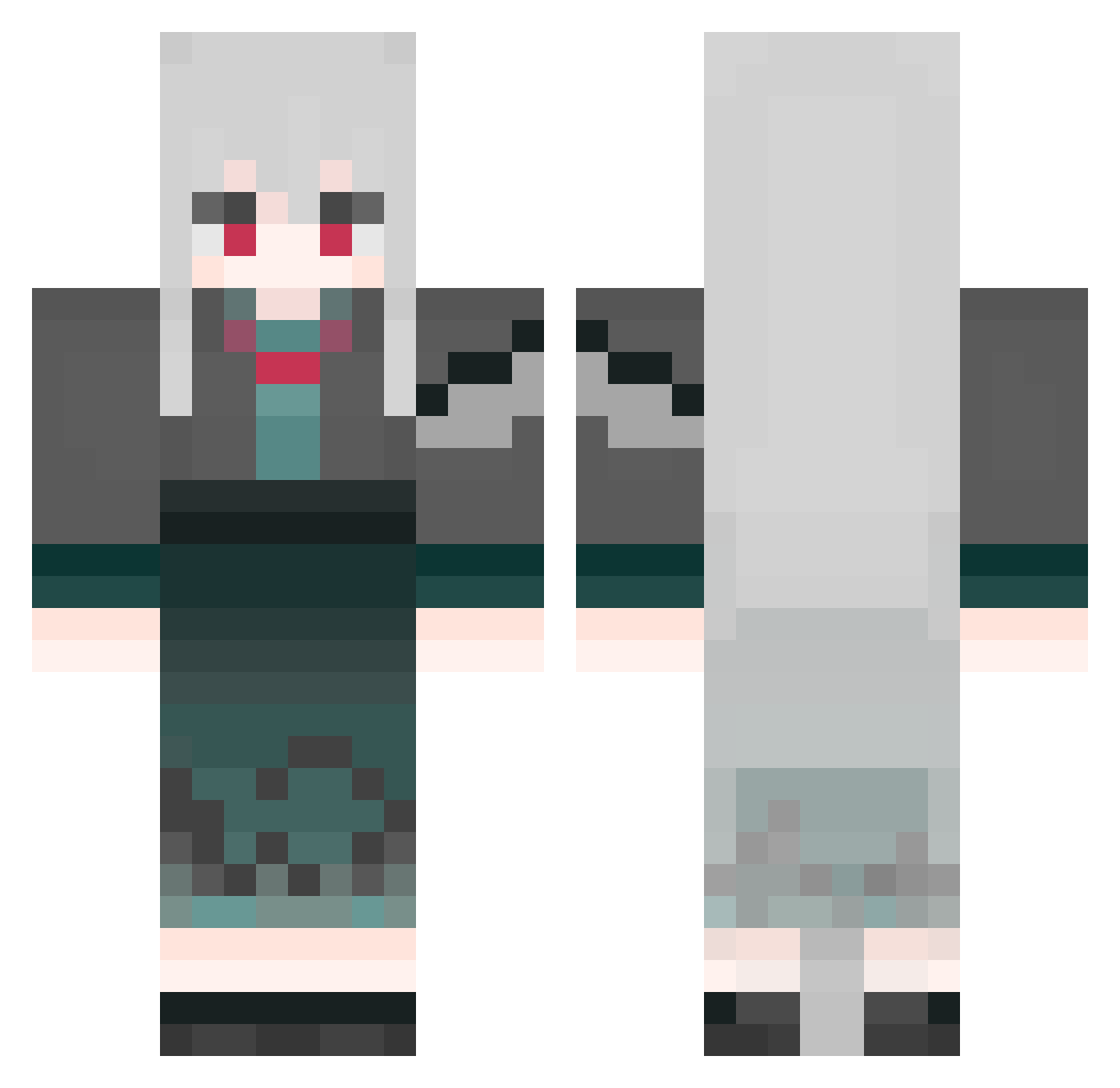 slo4 Minecraft skin, front and back view