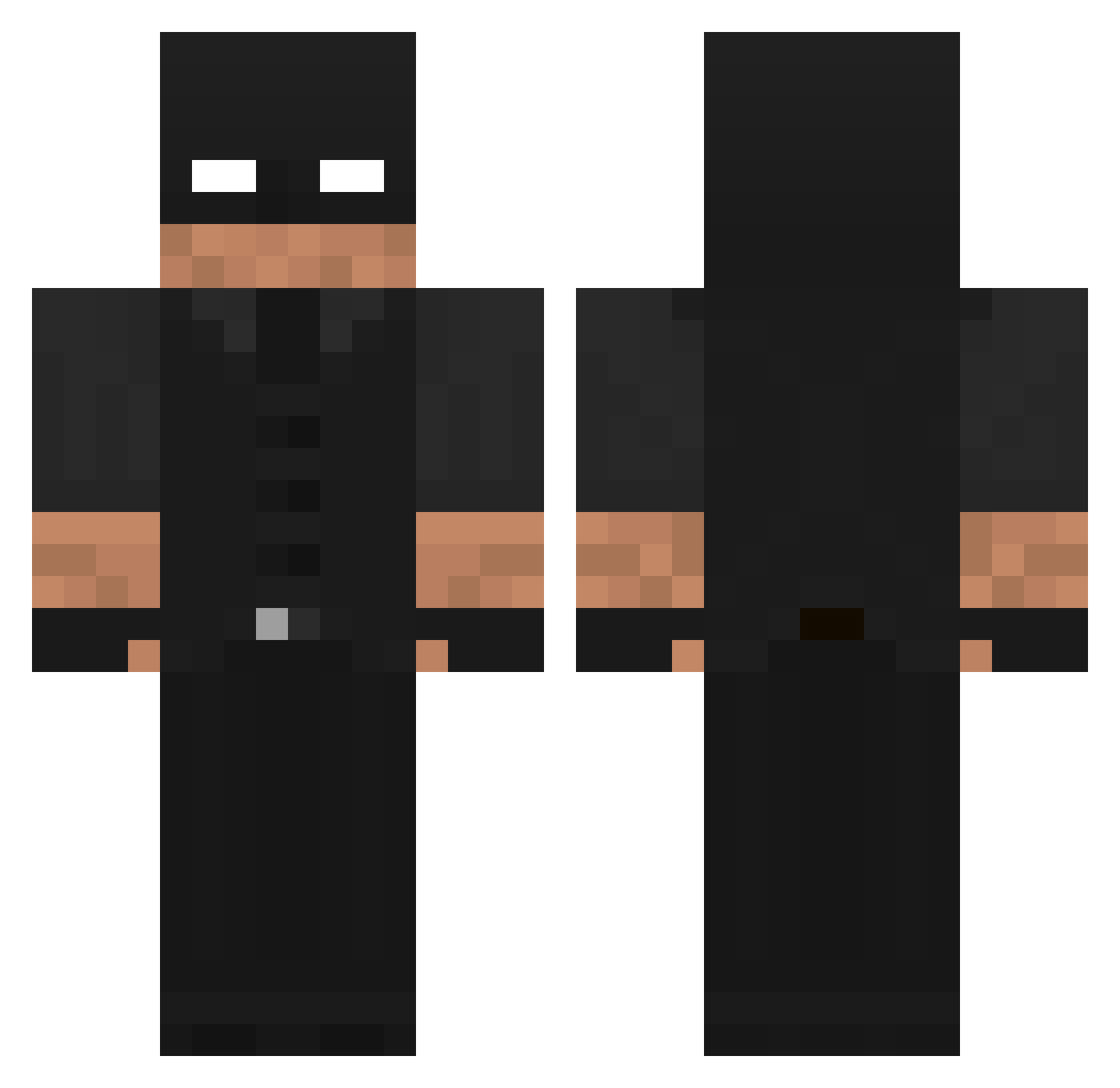 Beyrox Minecraft skin, front and back view