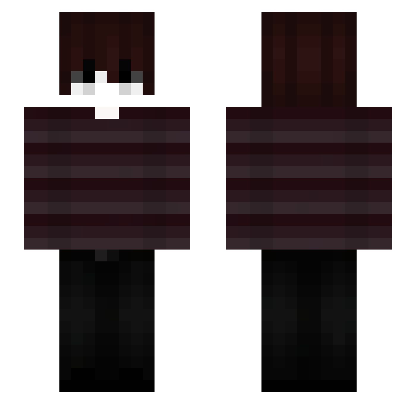 _xvwiiw_ Minecraft skin, front and back view